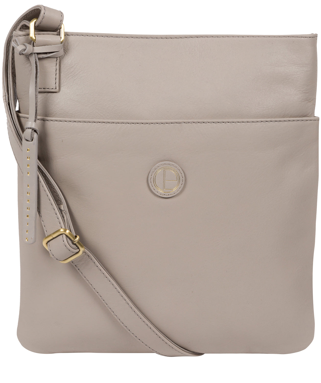 'Foxton' Dove Grey Leather Cross Body Bag