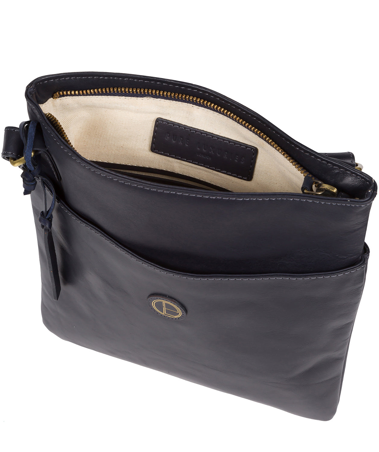 'Foxton' Navy Leather Cross Body Bag