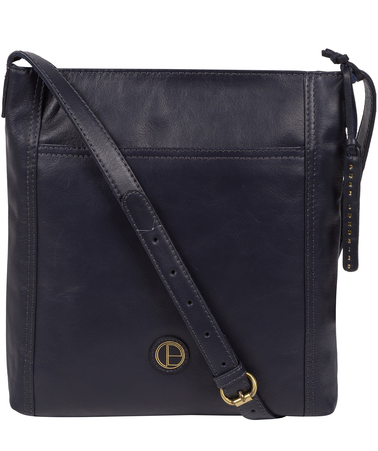 'Plumpton' Navy Leather Cross Body Bag