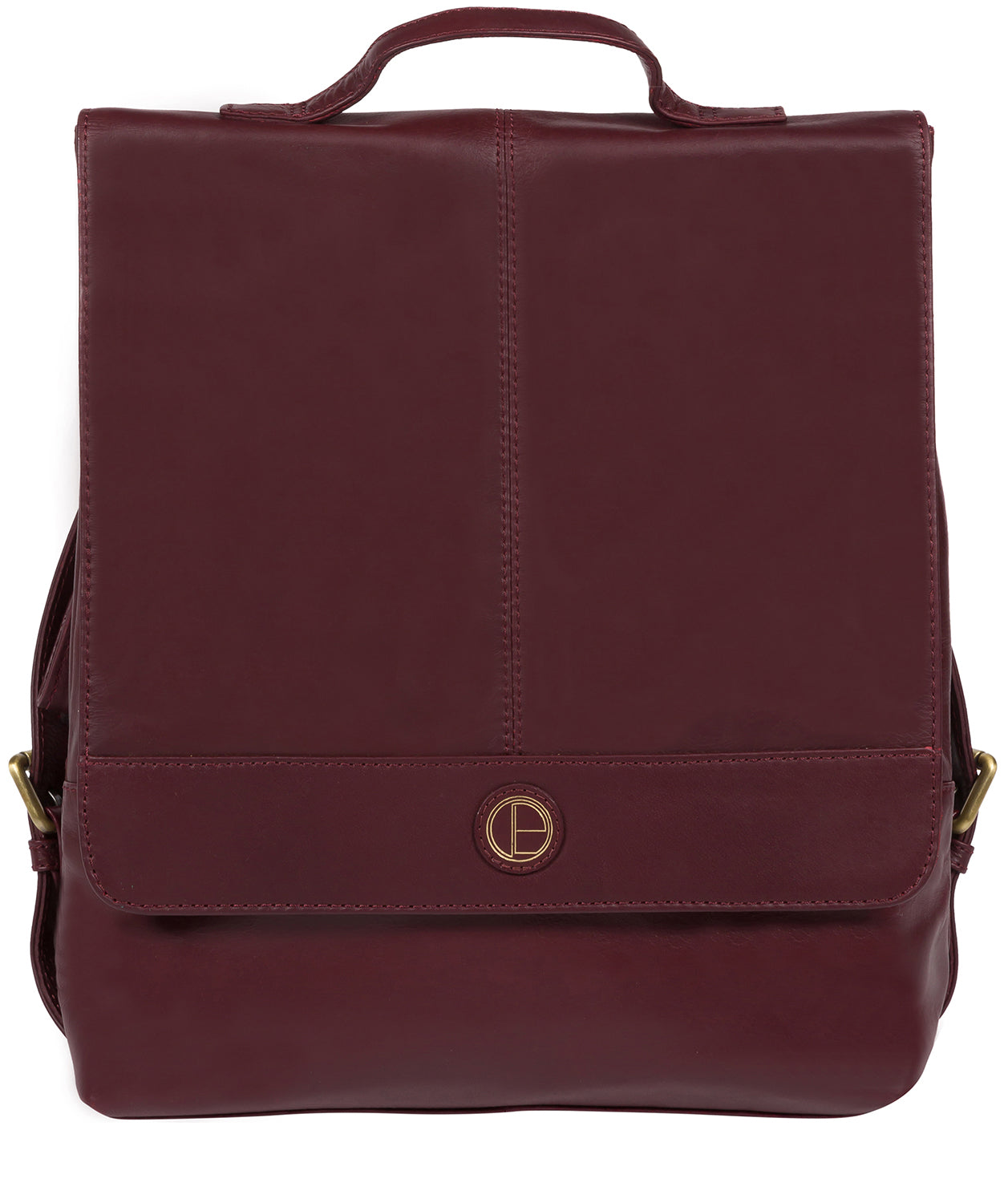 'Pembroke' Burgundy Leather Backpack