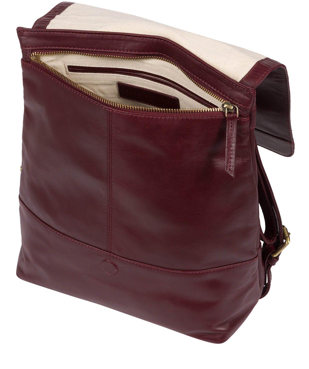 'Pembroke' Burgundy Leather Backpack