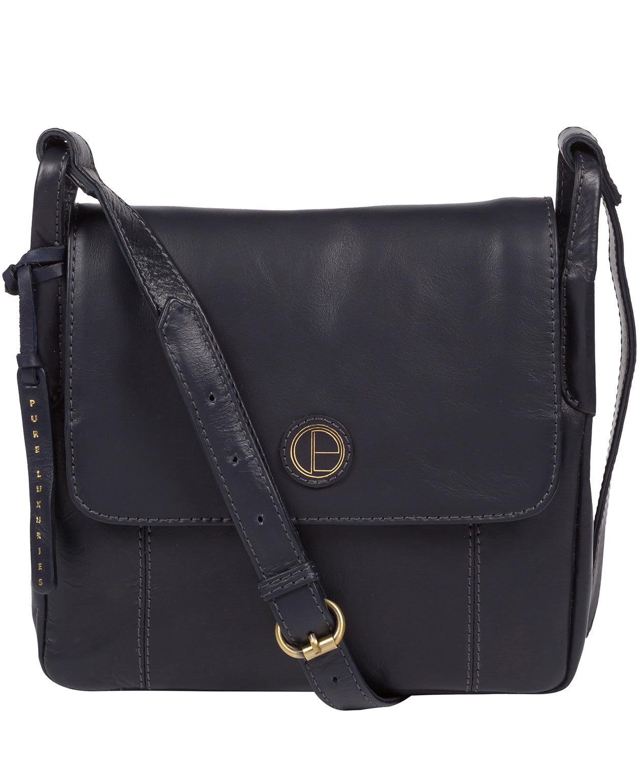 'Houghton' Navy Leather Cross Body Bag