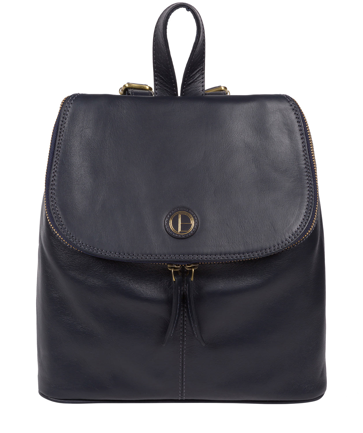 'Marbury' Navy Leather Backpack