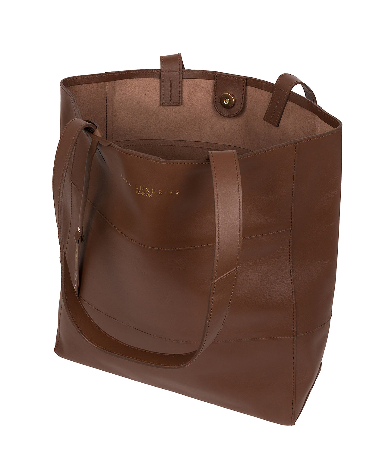 'Ashurst' Ombré Chestnut Vegetable-Tanned Leather Tote Bag