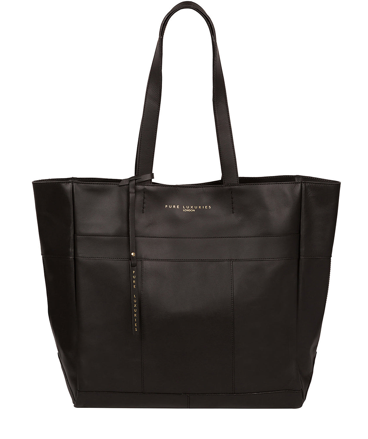 'Ripley' Jet Black Vegetable-Tanned Leather Tote Bag