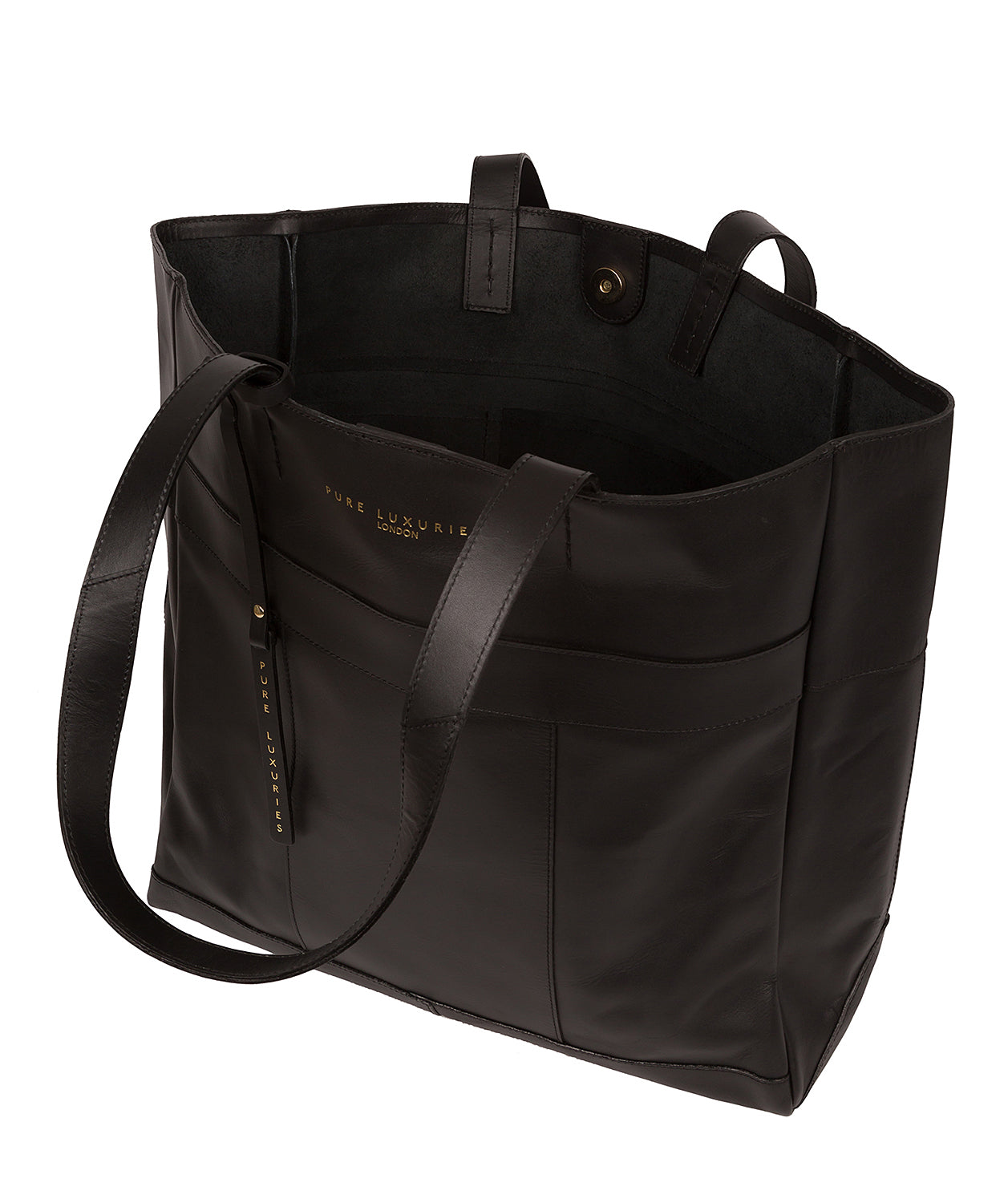 'Ripley' Jet Black Vegetable-Tanned Leather Extra-Large Shopper Bag