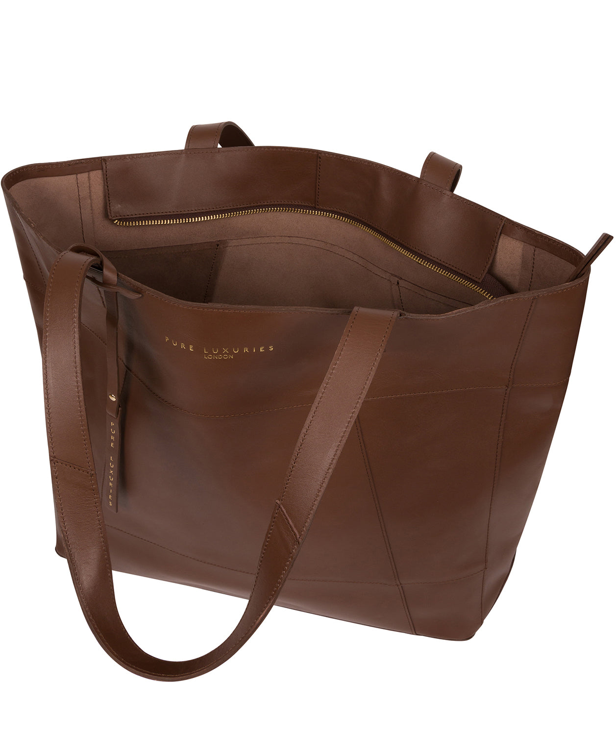 'Arundel' Ombré Chestnut Vegetable-Tanned Leather Extra-Large Shopper Bag