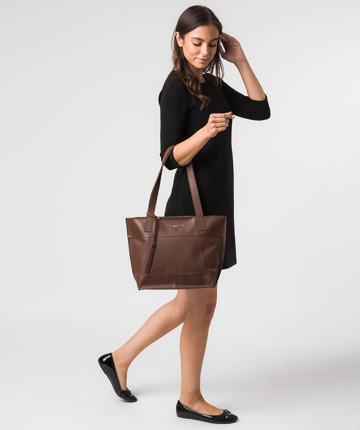 'Portslade' Ombré Chestnut Vegetable-Tanned Leather Tote Bag