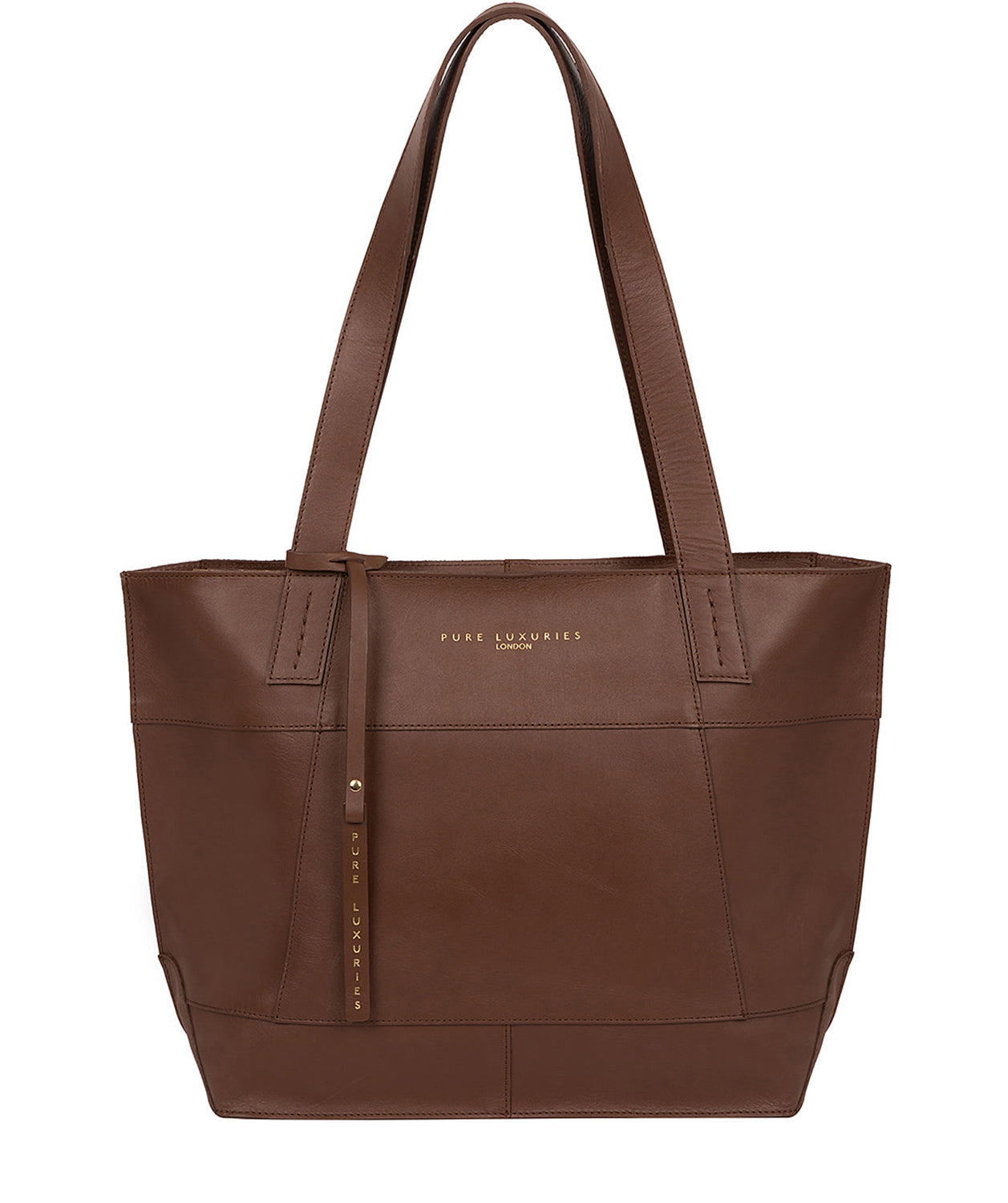 'Portslade' Ombré Chestnut Vegetable-Tanned Leather Tote Bag