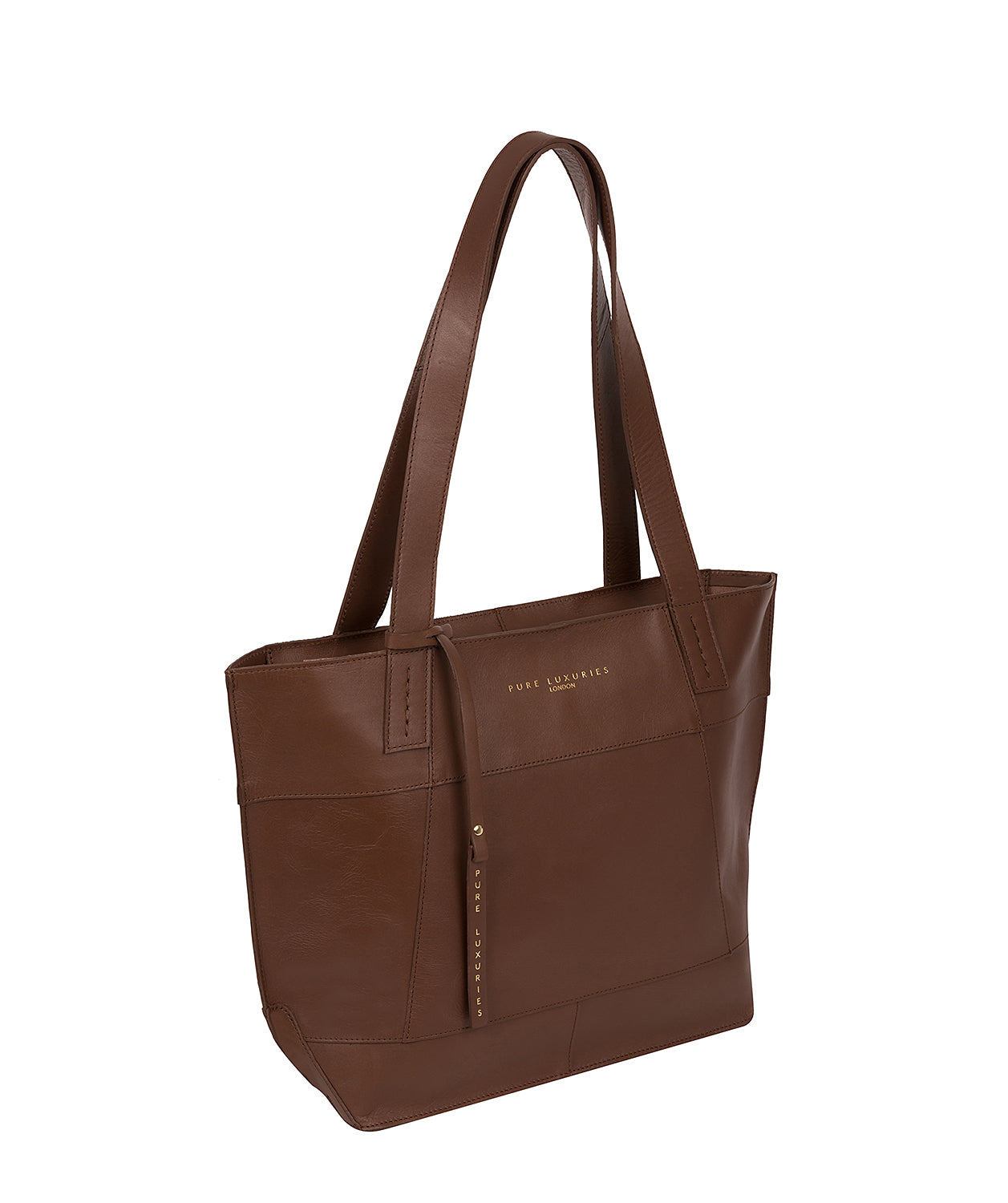 'Portslade' Ombré Chestnut Vegetable-Tanned Leather Shoulder Bag