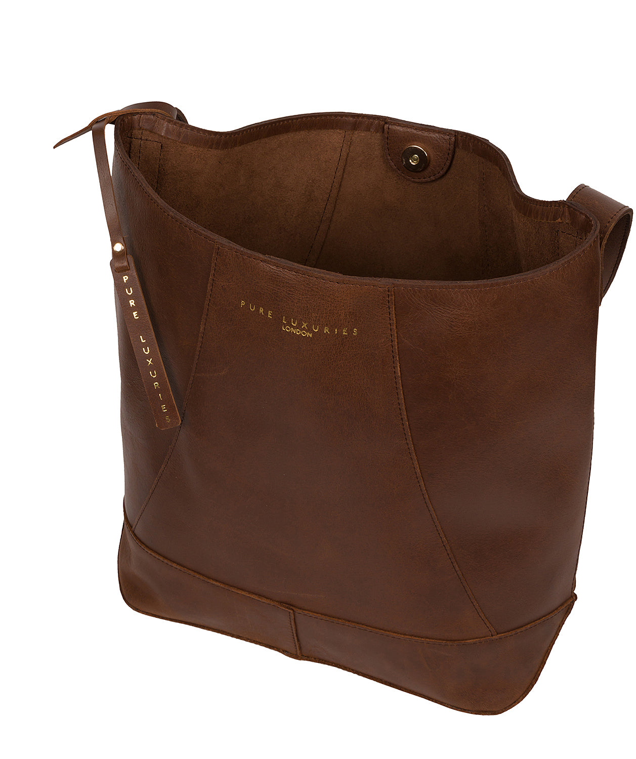 'Tunbridge' Ombré Chestnut Vegetable-Tanned Leather Tote Bag