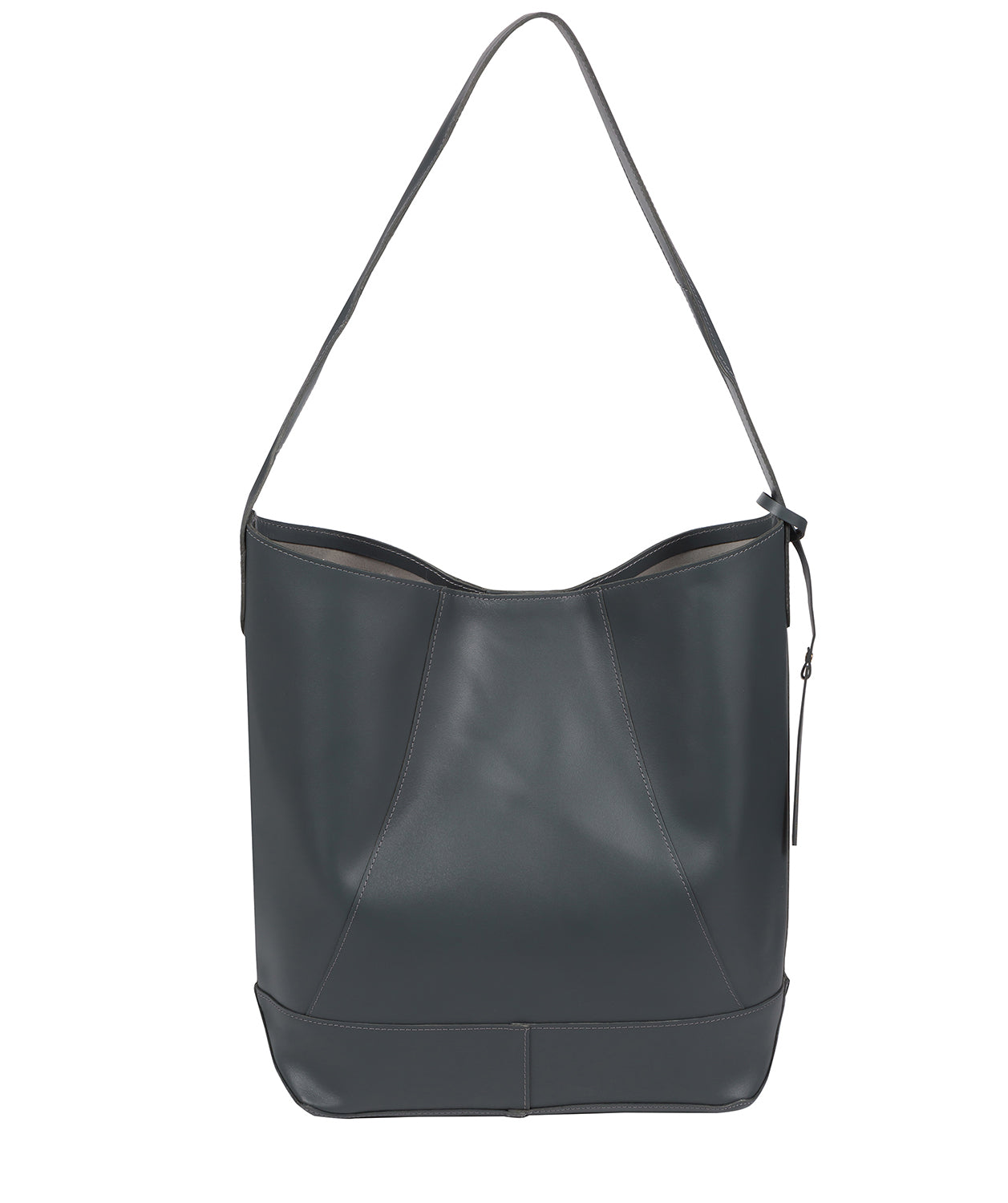 'Tunbridge' Smoky Blue Vegetable-Tanned Leather Shoulder Bag