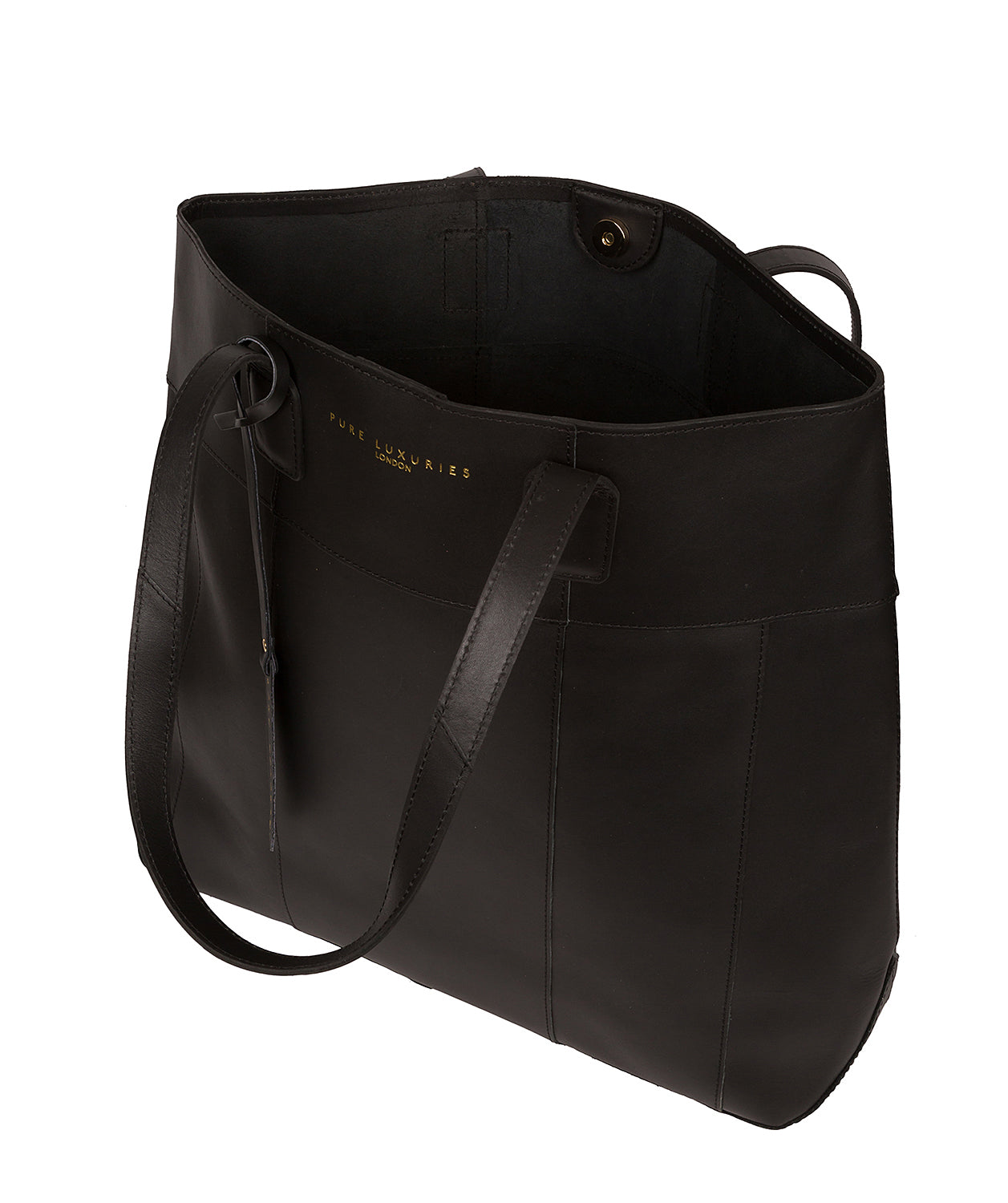 'Pembury' Jet Black Vegetable-Tanned Leather Extra-Large Shopper Bag