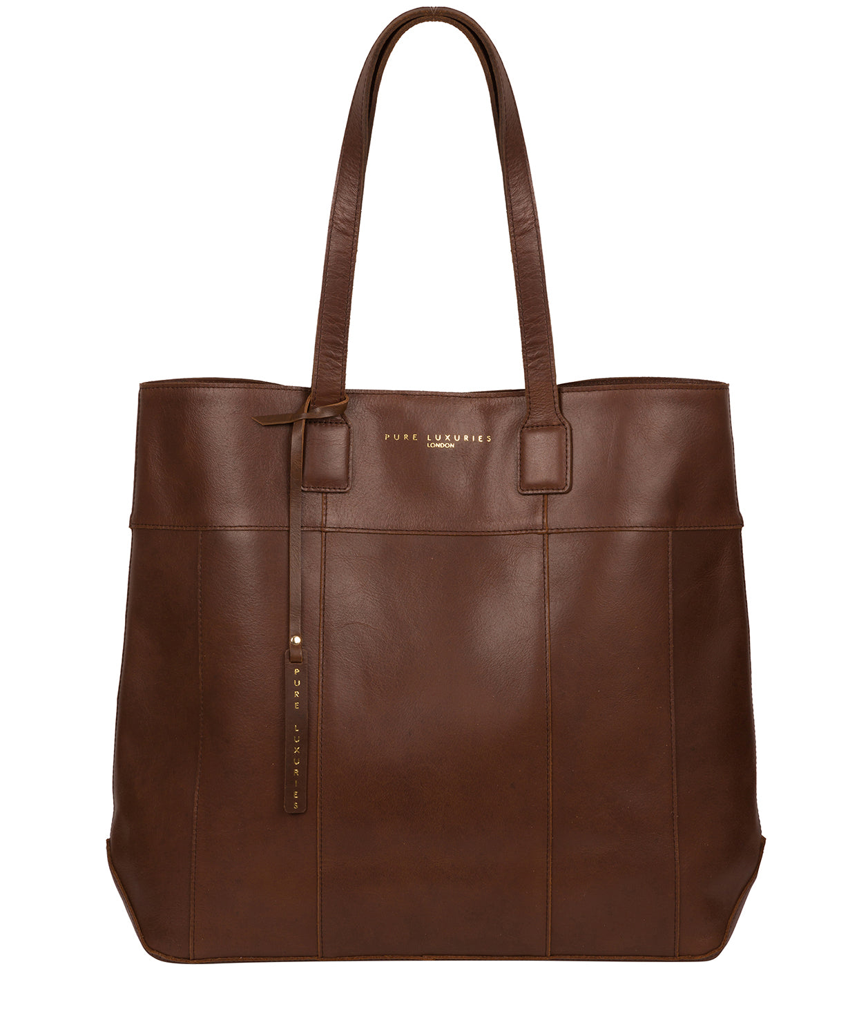 Chestnut Leather Tote Bag 'Pembury' by Pure Luxuries – Pure Luxuries London