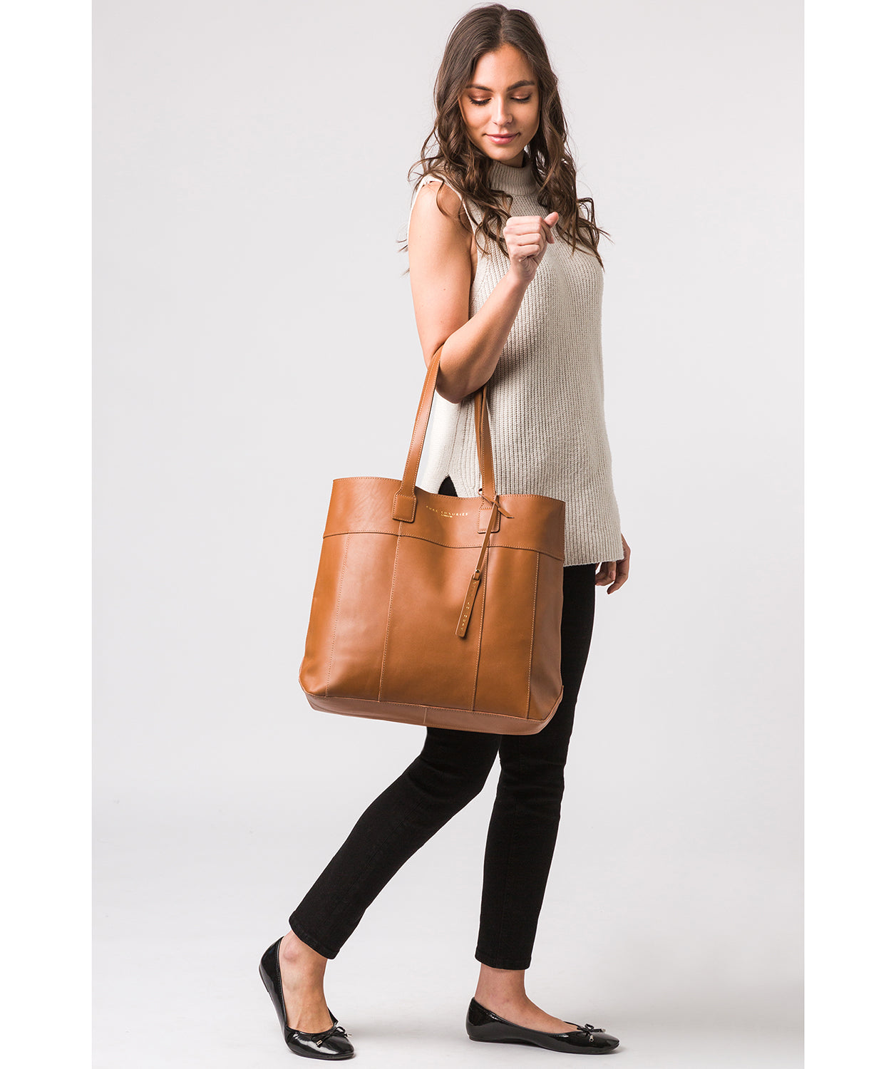 'Pembury' Saddle Tan Vegetable-Tanned Leather Tote Bag