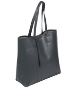 'Pembury' Smoky Blue Vegetable-Tanned Leather Tote Bag