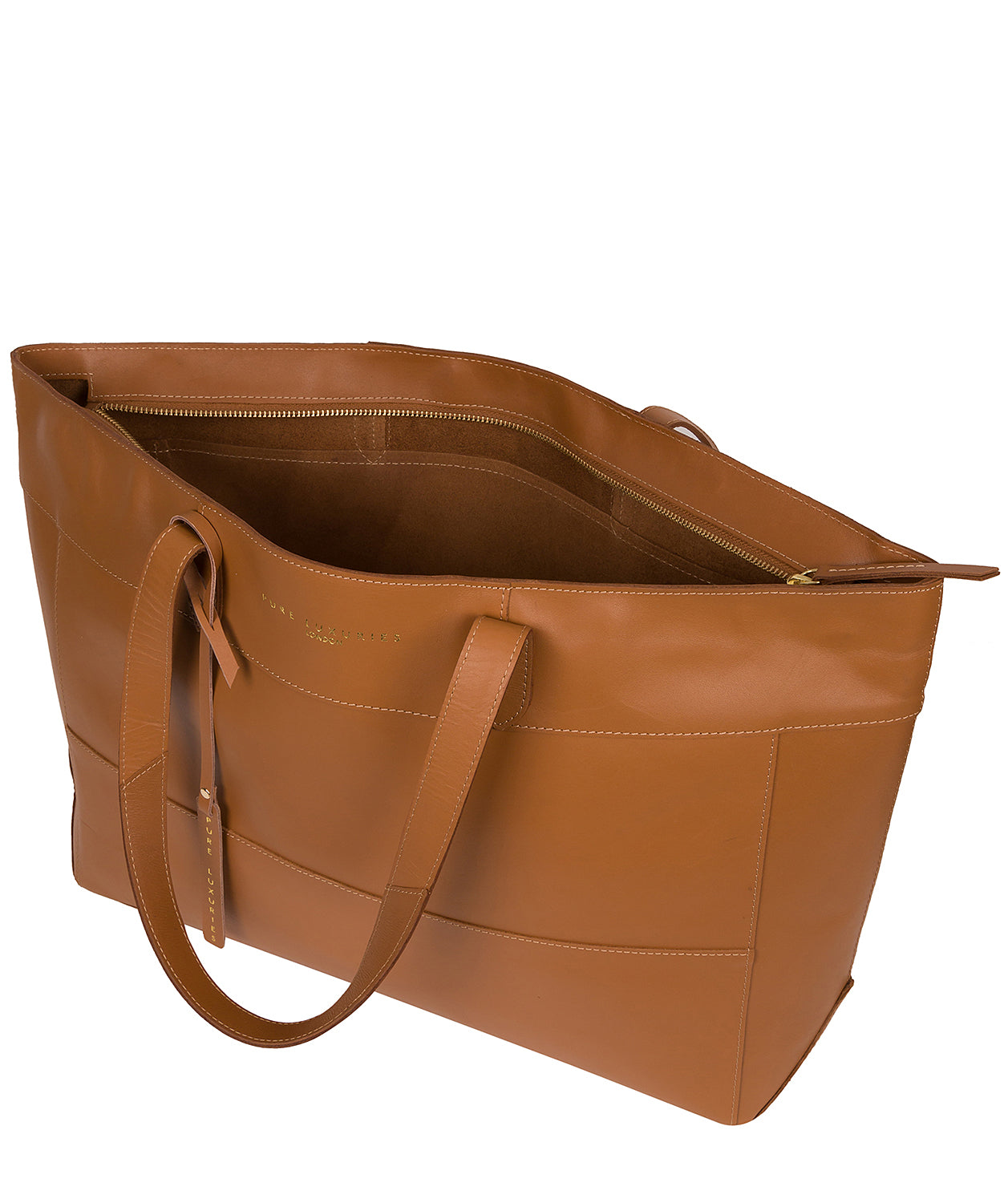 'Milton' Saddle Tan Vegetable-Tanned Leather Tote Bag