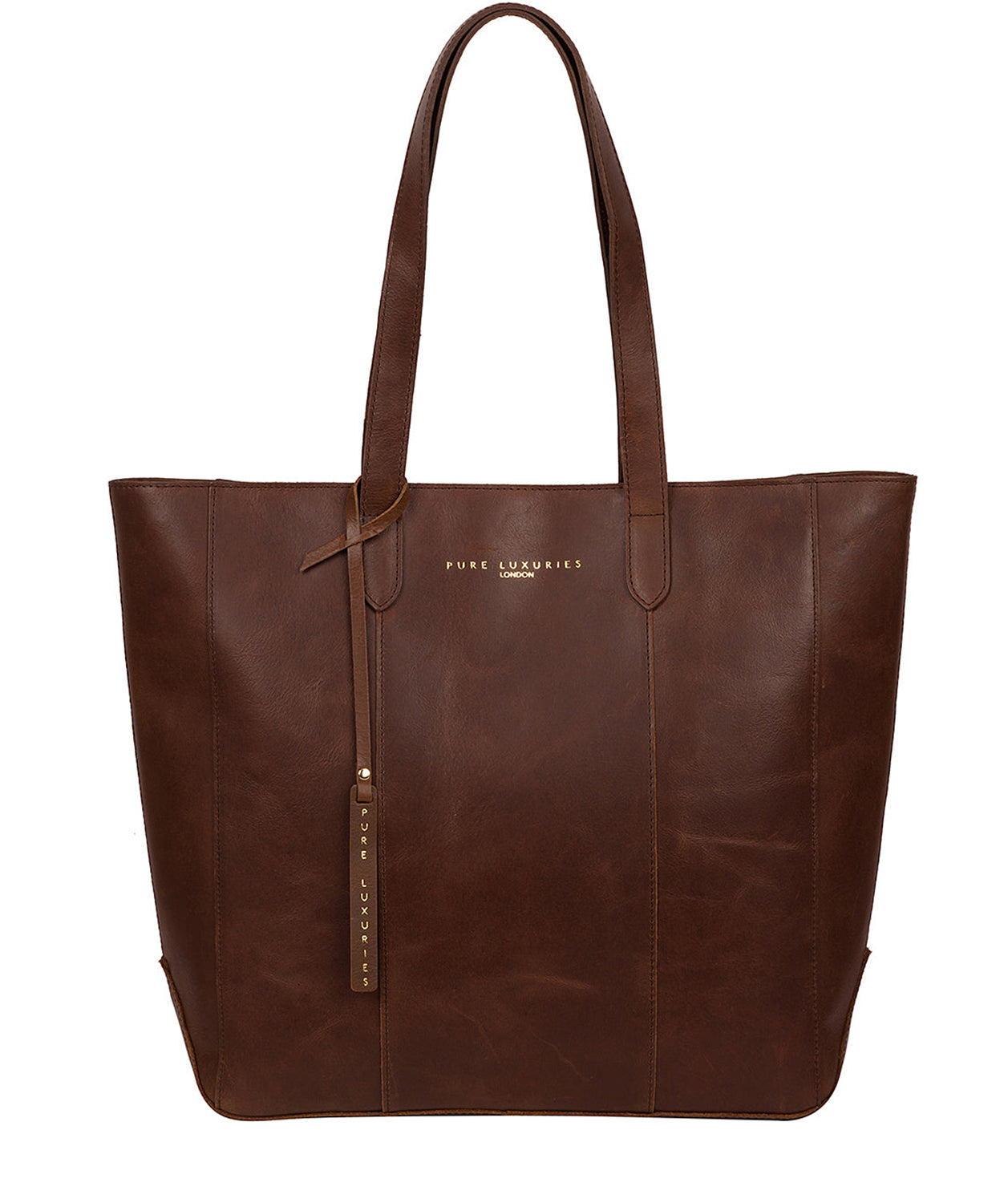 'Amberley' Ombré Chestnut Vegetable-Tanned Leather Tote Bag