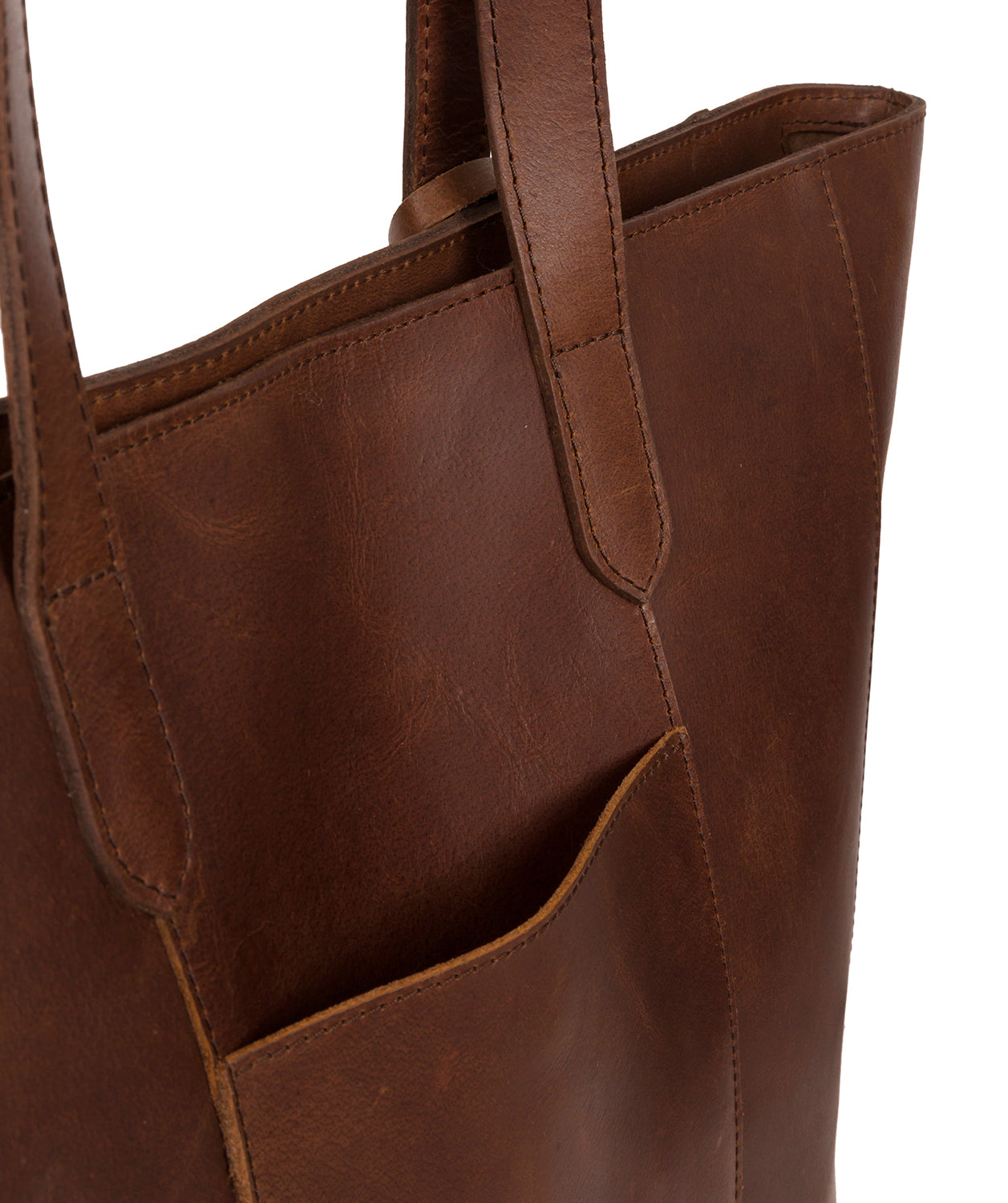 'Amberley' Ombré Chestnut Vegetable-Tanned Leather Tote Bag