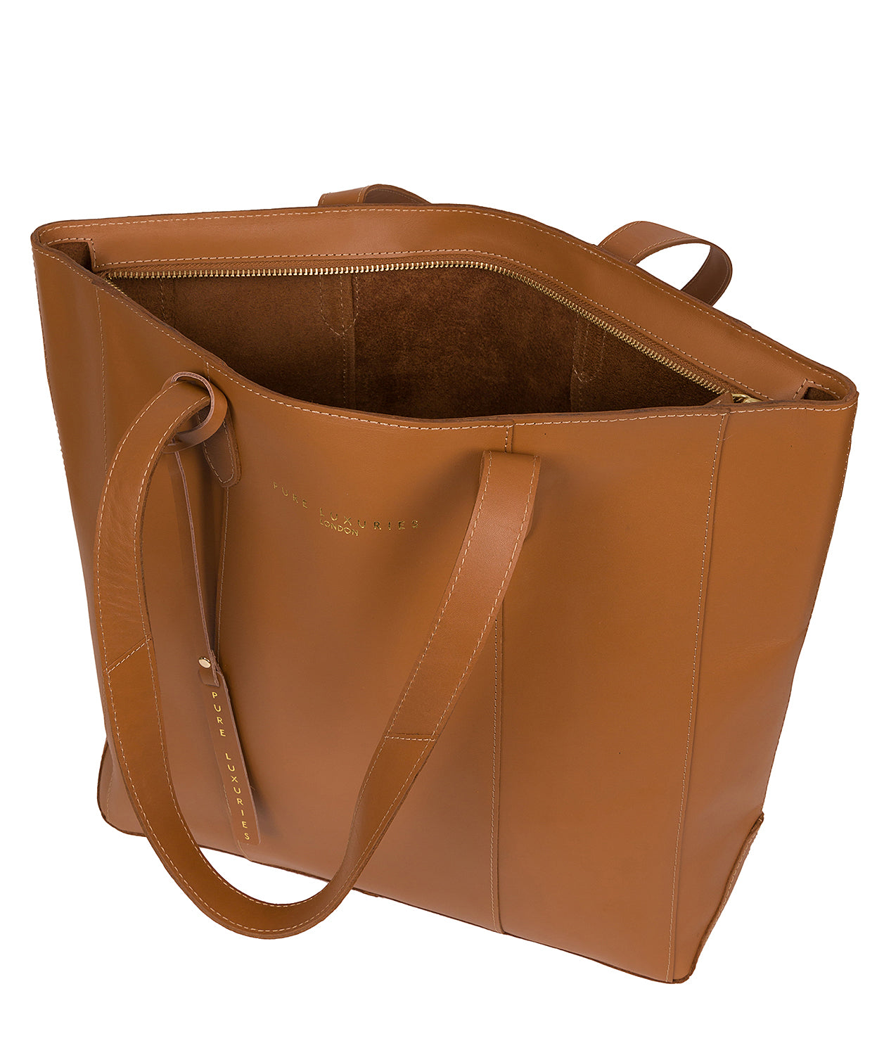 'Amberley' Saddle Tan Vegetable-Tanned Leather Tote Bag