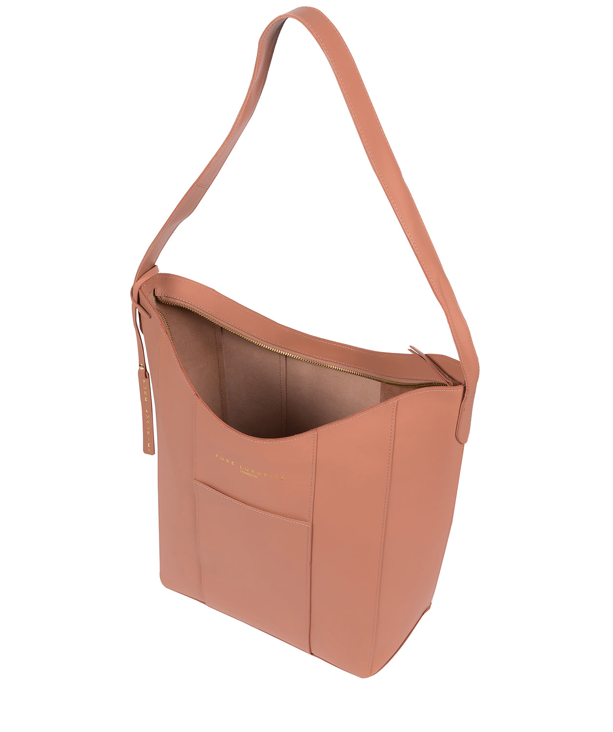 'Winchester' Misty Rose Vegetable-Tanned Leather Shoulder Bag