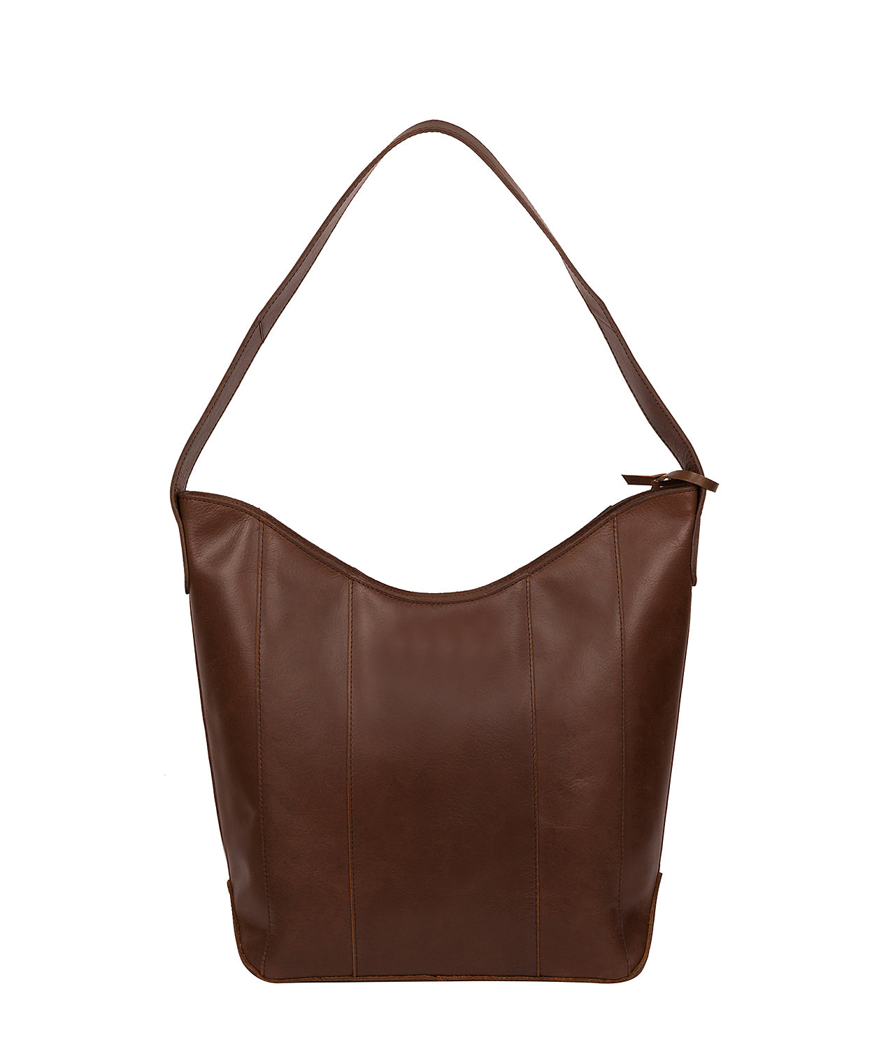 'Winchester' Ombré Chestnut Vegetable-Tanned Leather Shoulder Bag