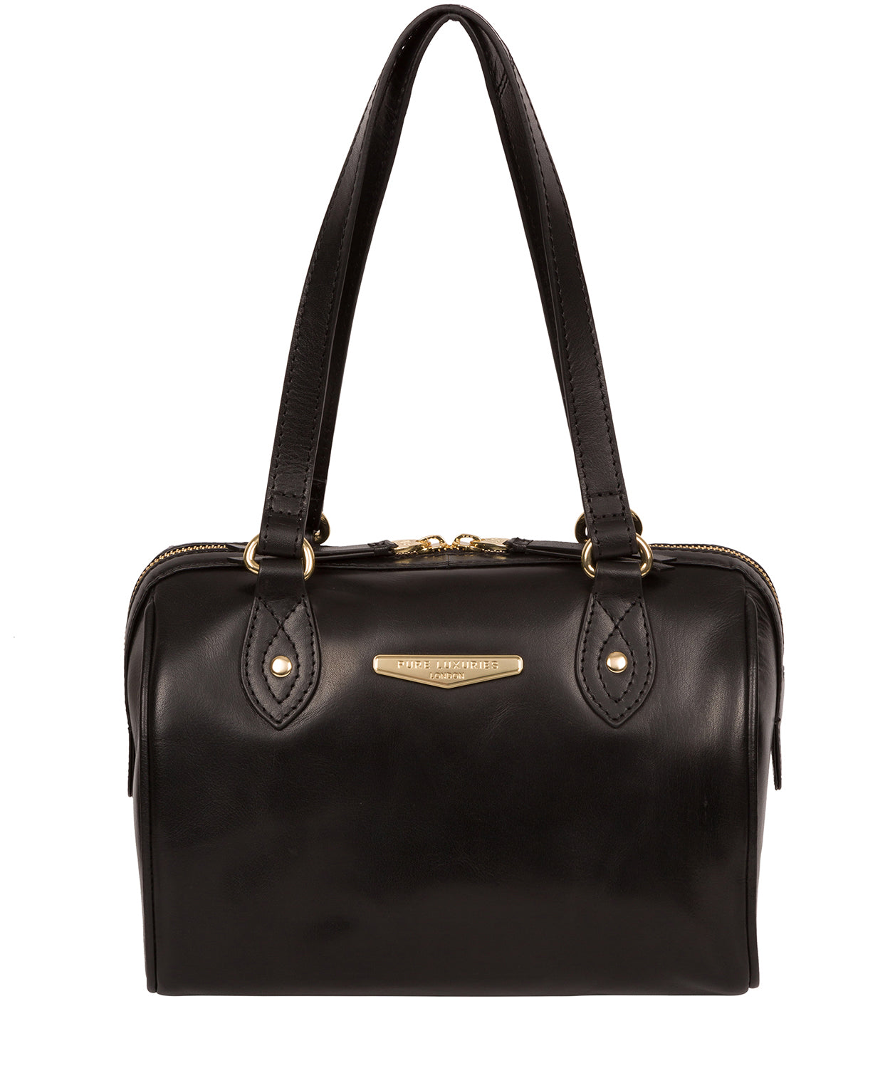 'Verity' Black Vegetable-Tanned Leather Handbag