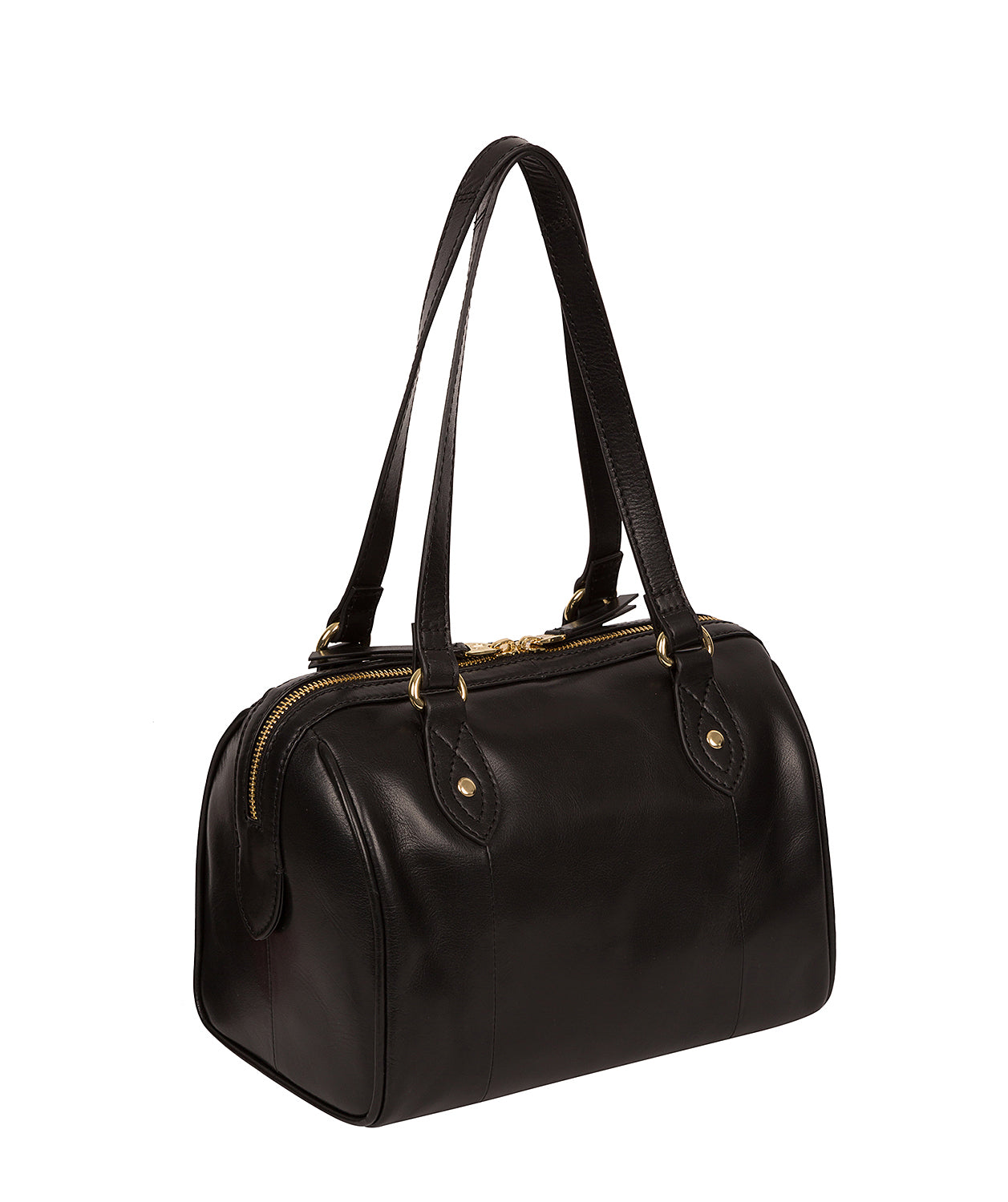 'Verity' Black Vegetable-Tanned Leather Handbag