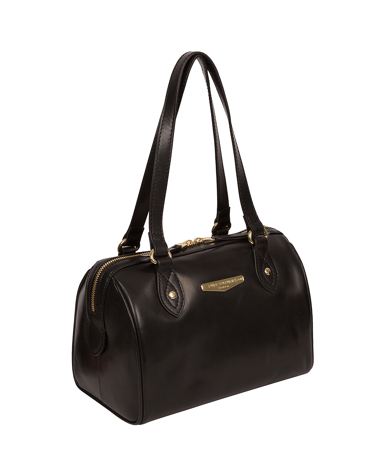 'Verity' Black Vegetable-Tanned Leather Handbag