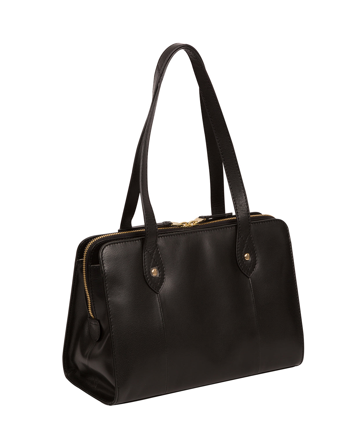 'Britt' Black Leather Handbag