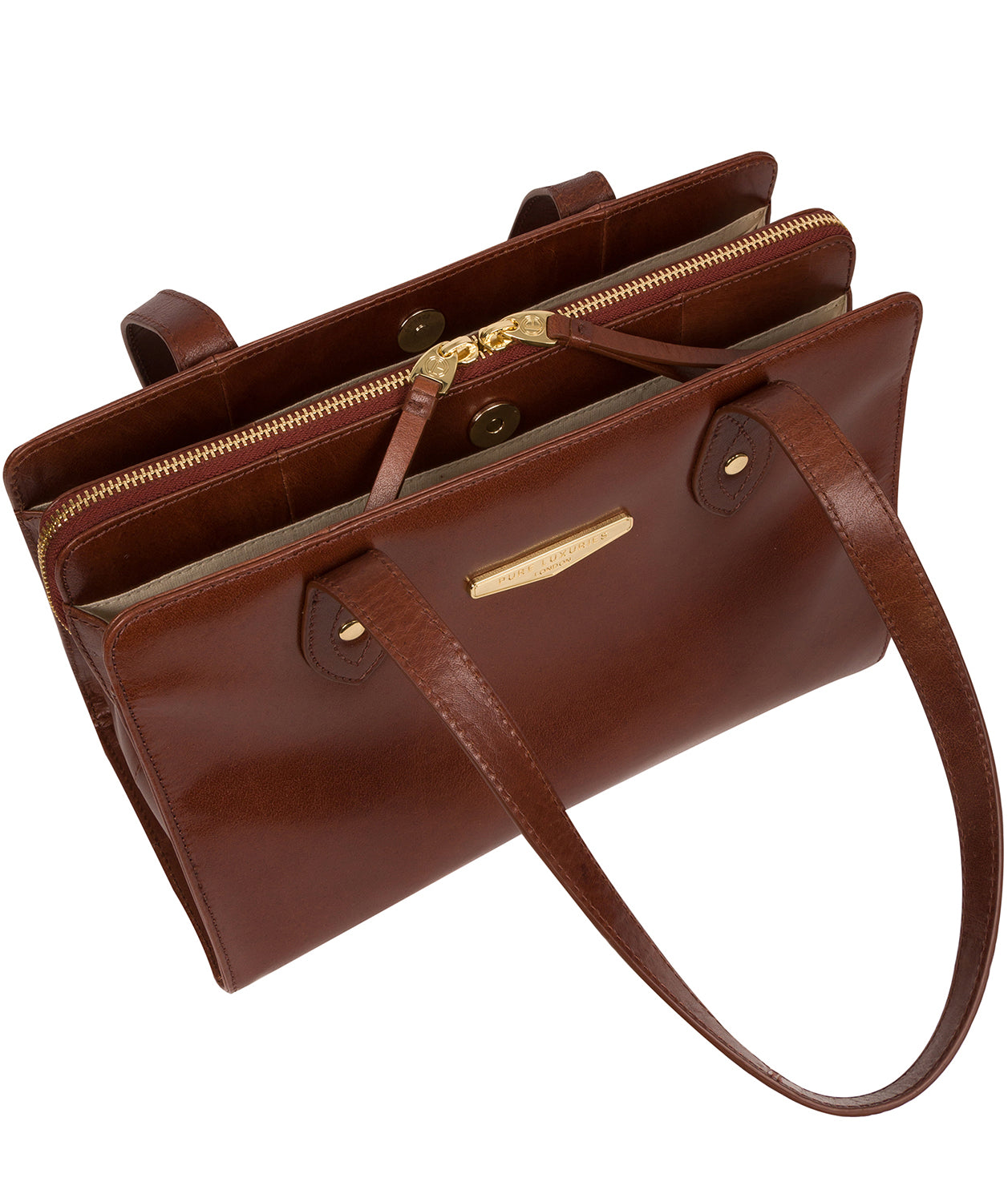 'Britt' Italian Tan Vegetable-Tanned Leather Handbag