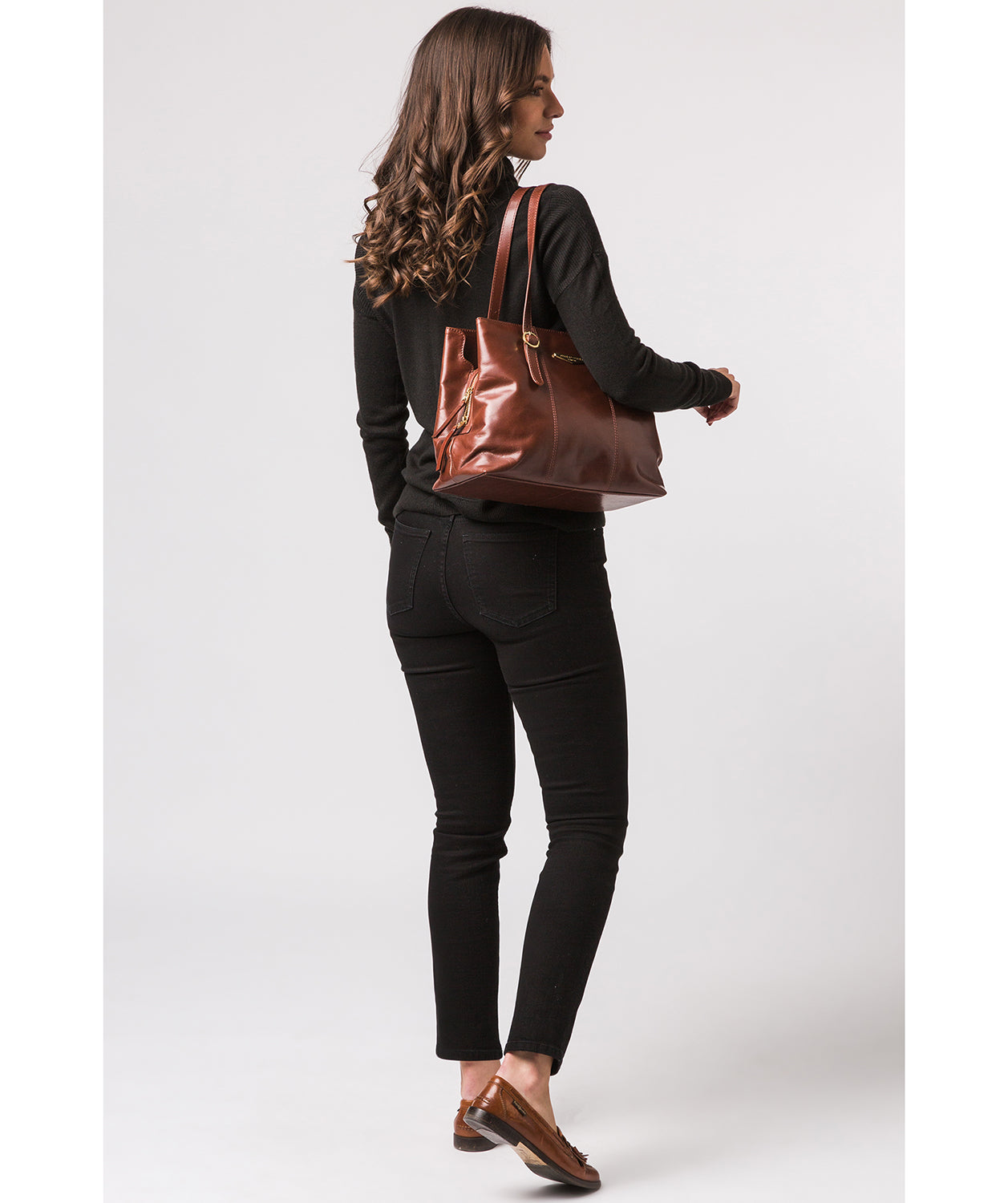 'Rosie' Italian Tan Vegetable-Tanned Leather Handbag