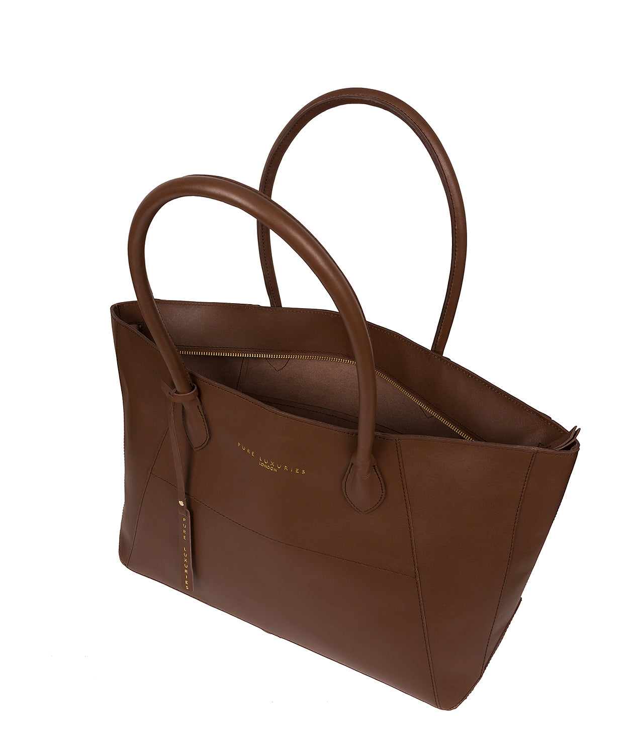 'Storrington' Ombré Chestnut Vegetable-Tanned Leather Tote Bag