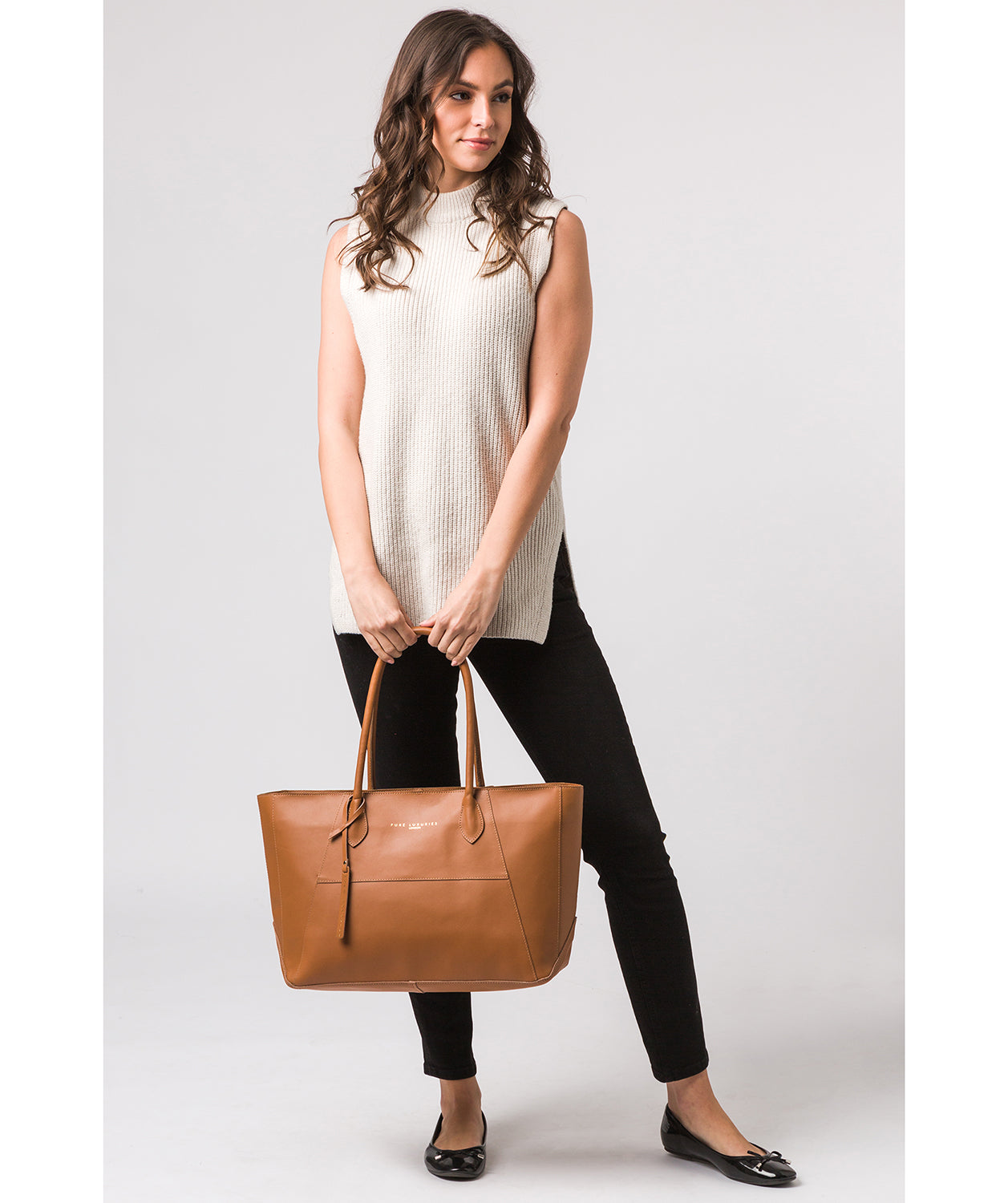 'Storrington' Saddle Tan Vegetable-Tanned Leather Tote Bag