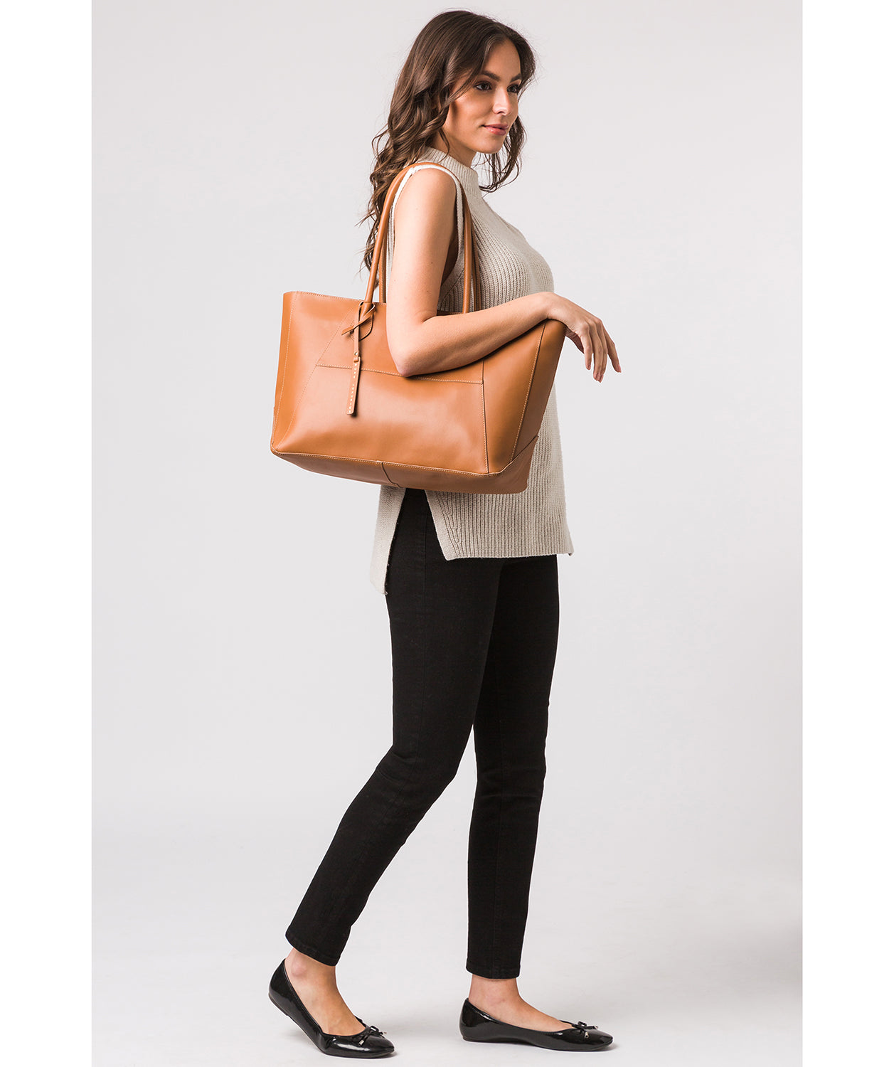 'Storrington' Saddle Tan Vegetable-Tanned Leather Tote Bag