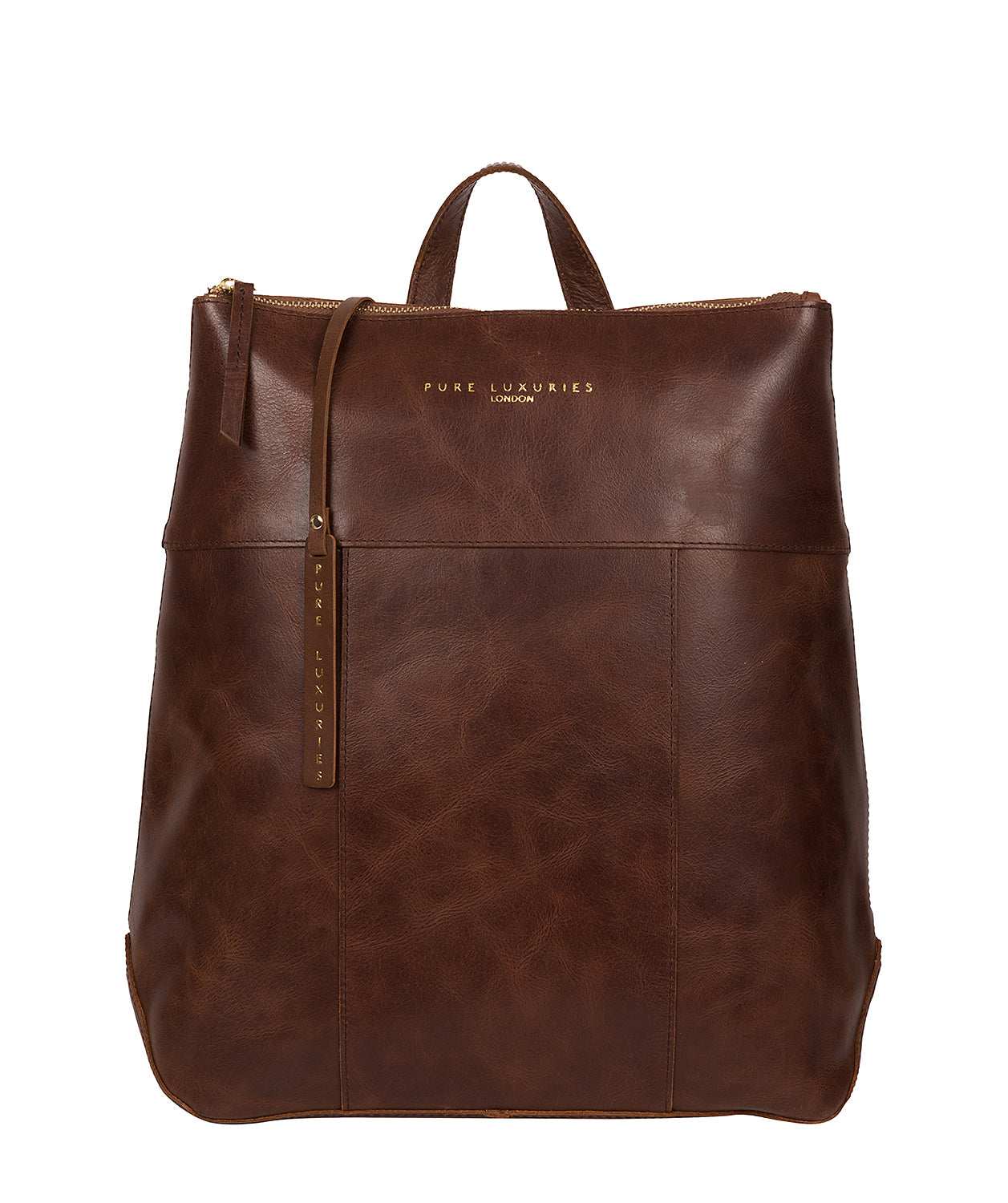 'Hastings' Ombré Chestnut Vegetable-Tanned Leather Backpack