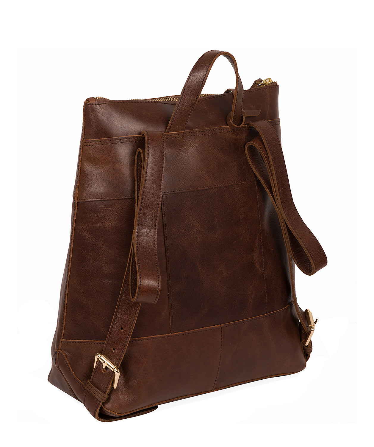 'Hastings' Ombré Chestnut Vegetable-Tanned Leather Backpack