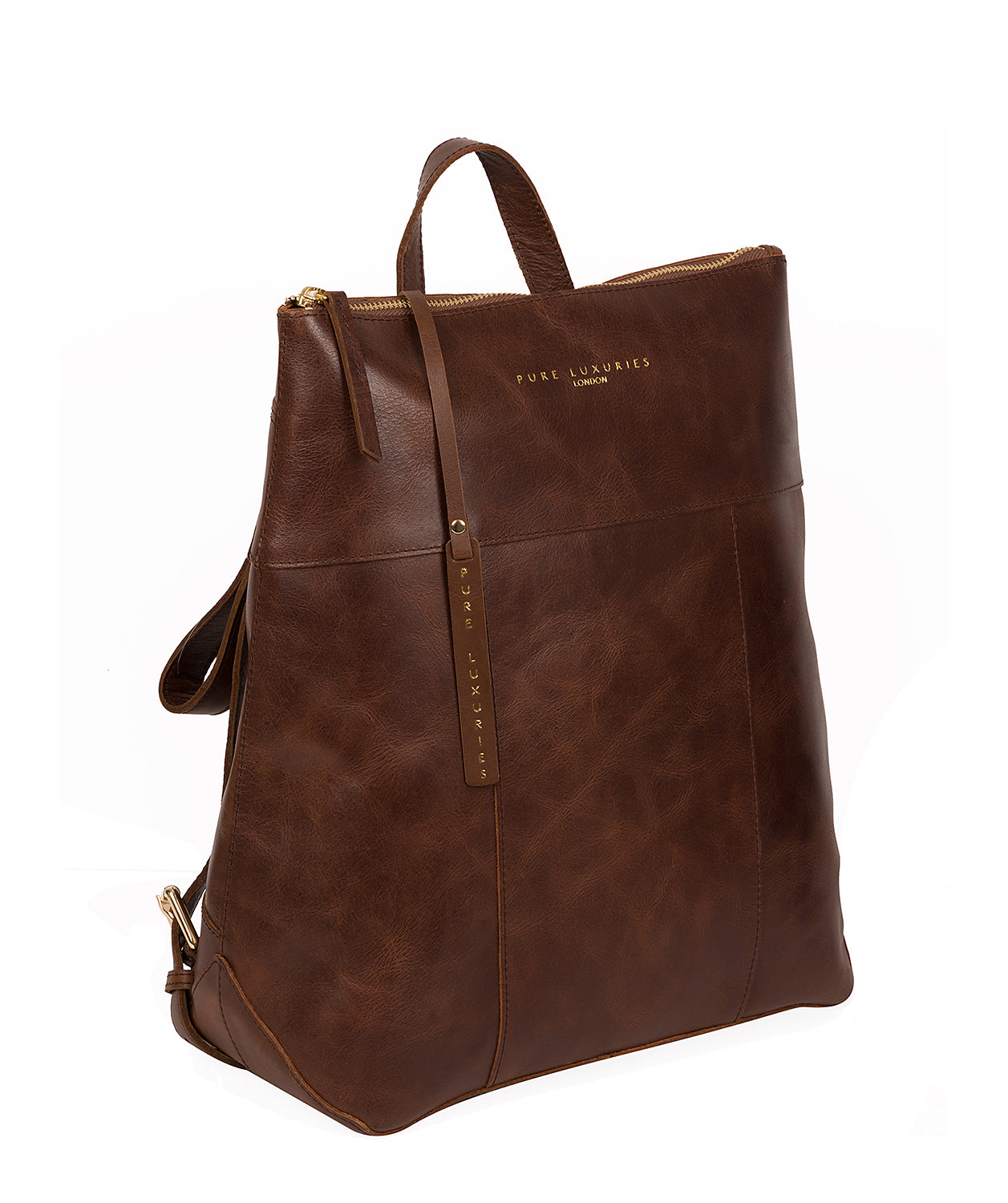 'Hastings' Ombré Chestnut Vegetable-Tanned Leather Backpack