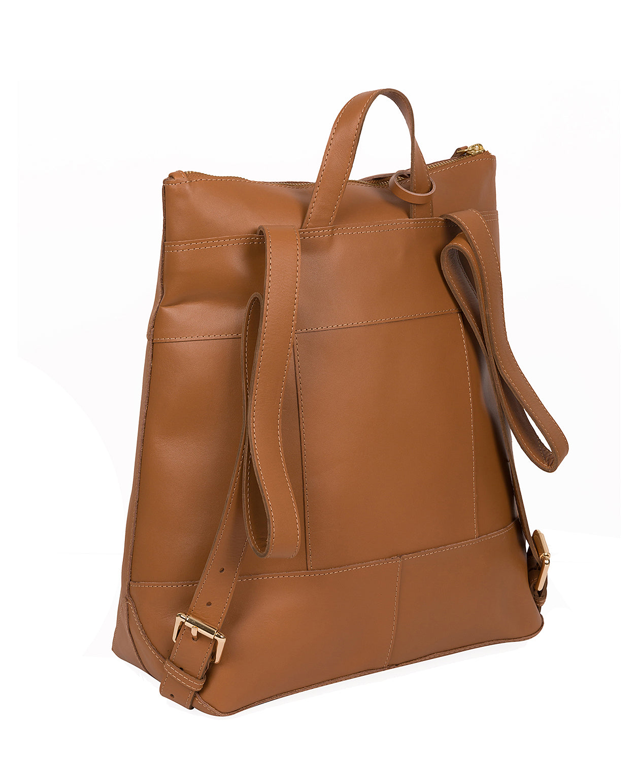 'Hastings' Saddle Tan Vegetable-Tanned Leather Backpack