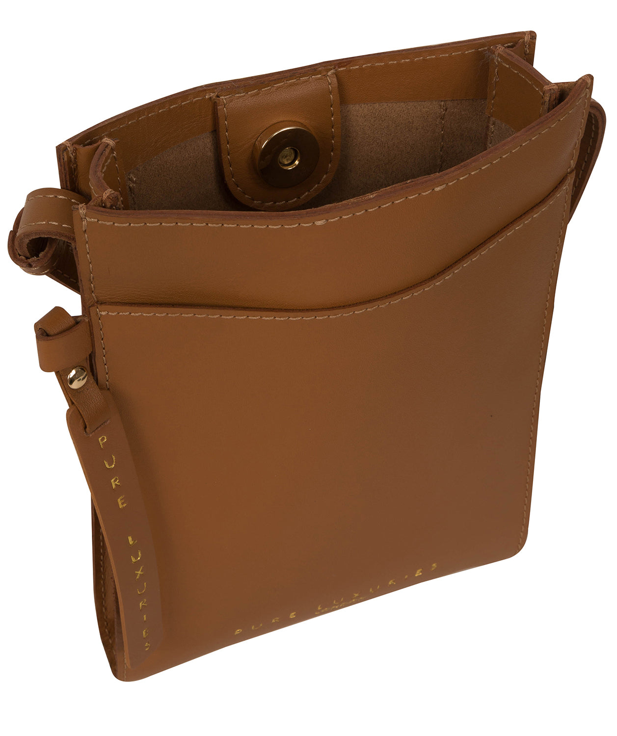 'Barton' Saddle Tan Vegetable-Tanned Leather Phone Bag