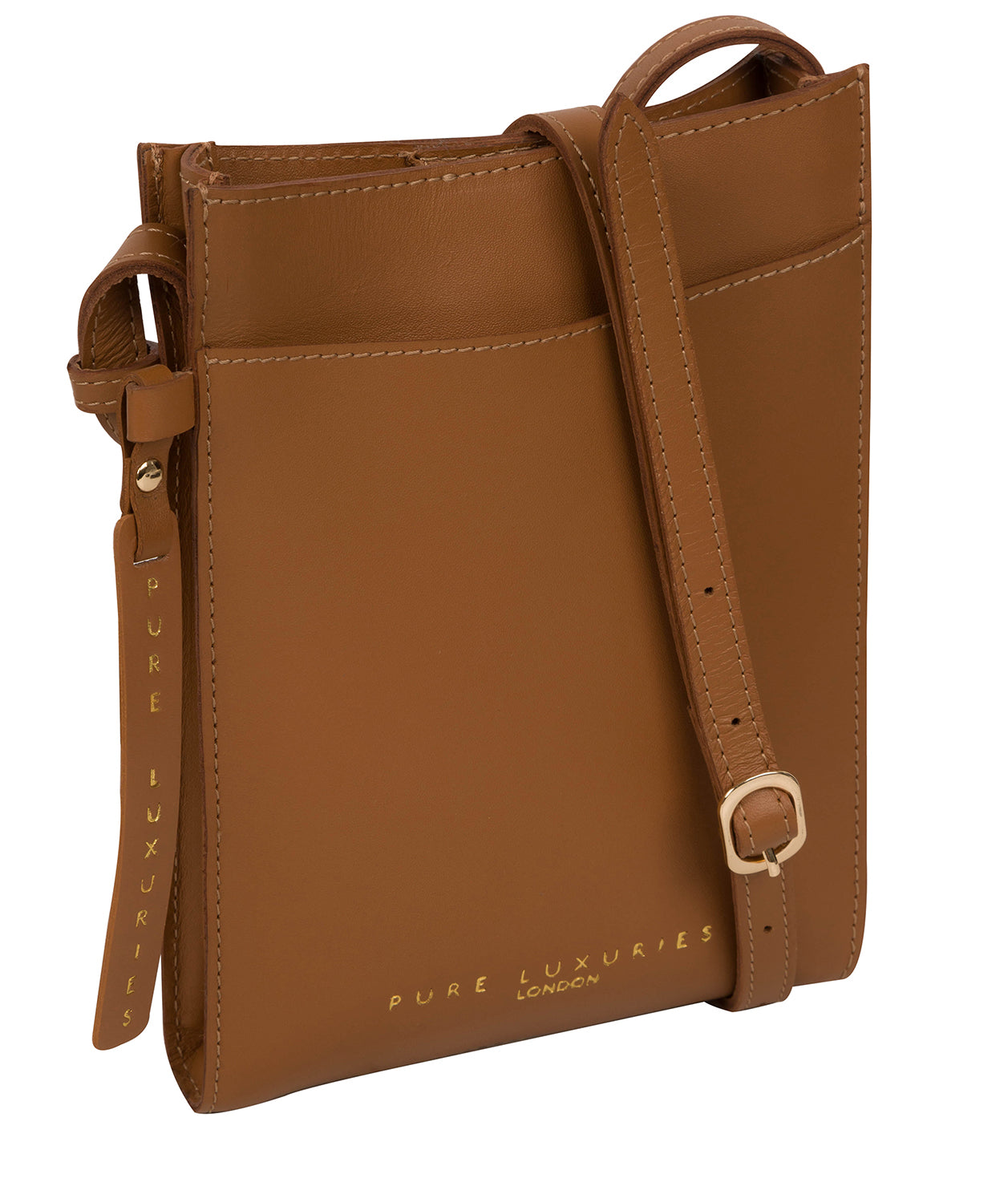 'Barton' Saddle Tan Vegetable-Tanned Leather Phone Bag