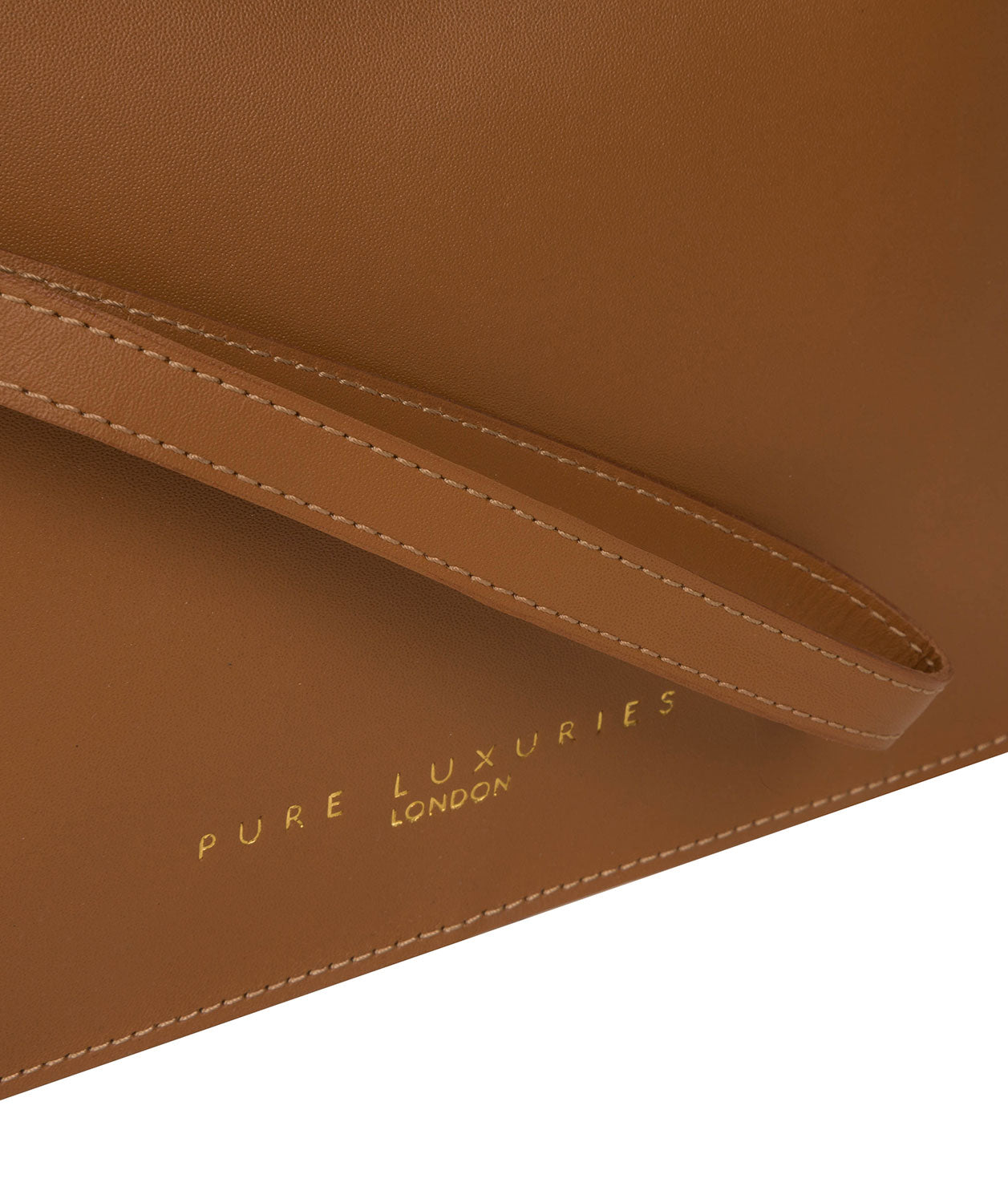 'Sutton' Saddle Tan Vegetable-Tanned Leather Clutch Bag