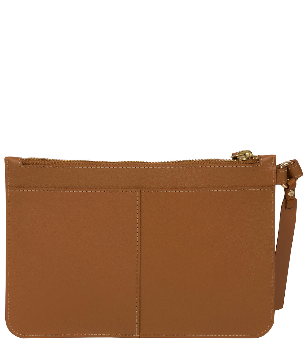 'Sutton' Saddle Tan Vegetable-Tanned Leather Clutch Bag