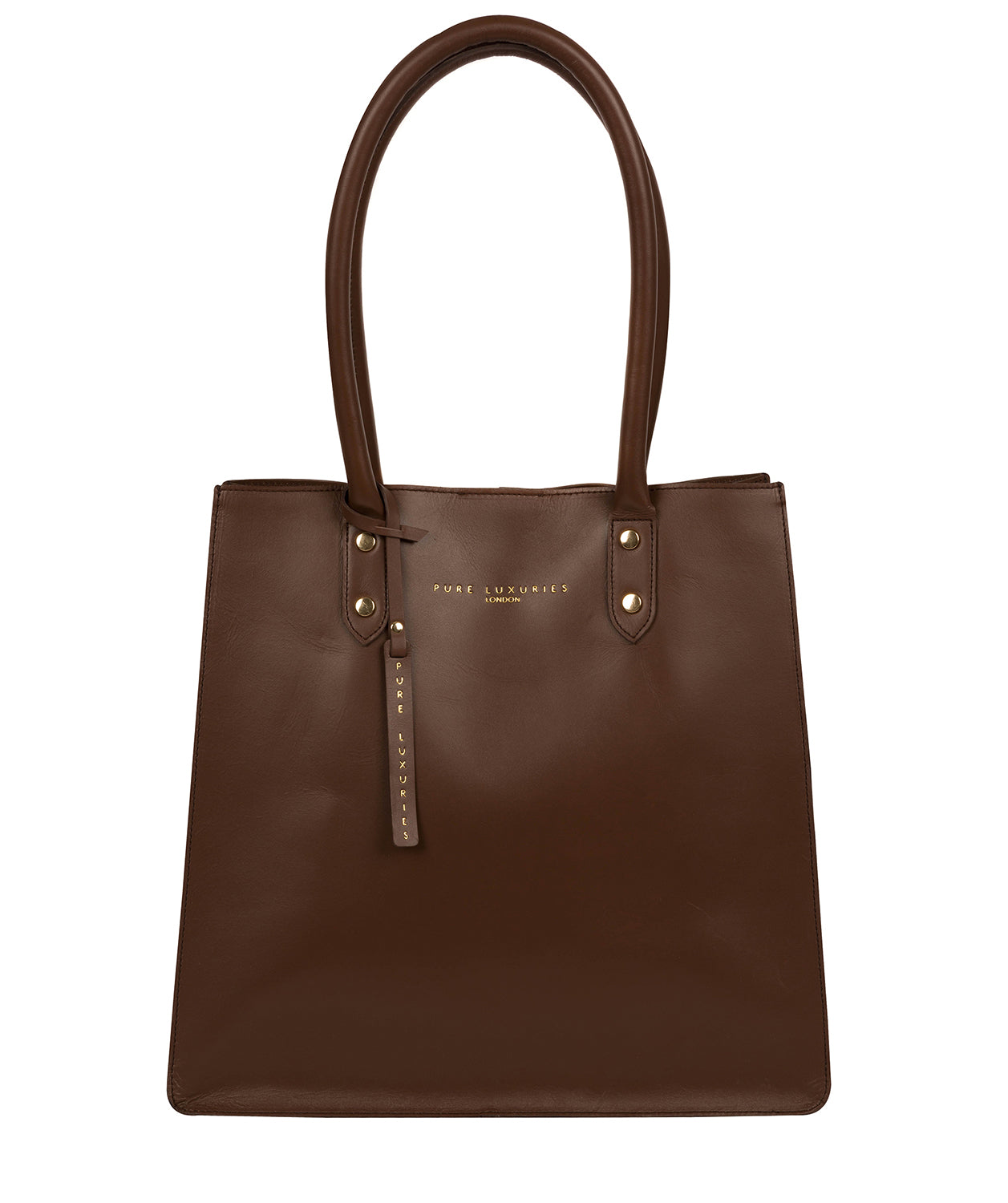 'Henley' Ombré Chestnut Vegetable-Tanned Leather Shopper Bag