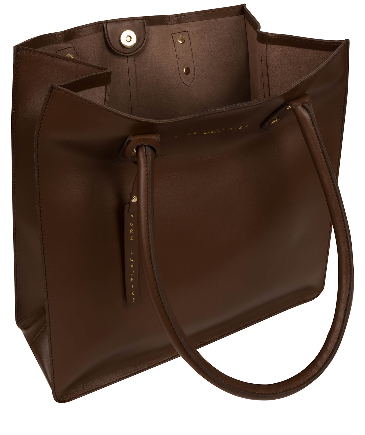 'Henley' Ombré Chestnut Vegetable-Tanned Leather Shopper Bag