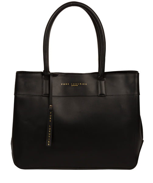 Black Leather Handbag Amesbury by Pure Luxuries Pure Luxuries