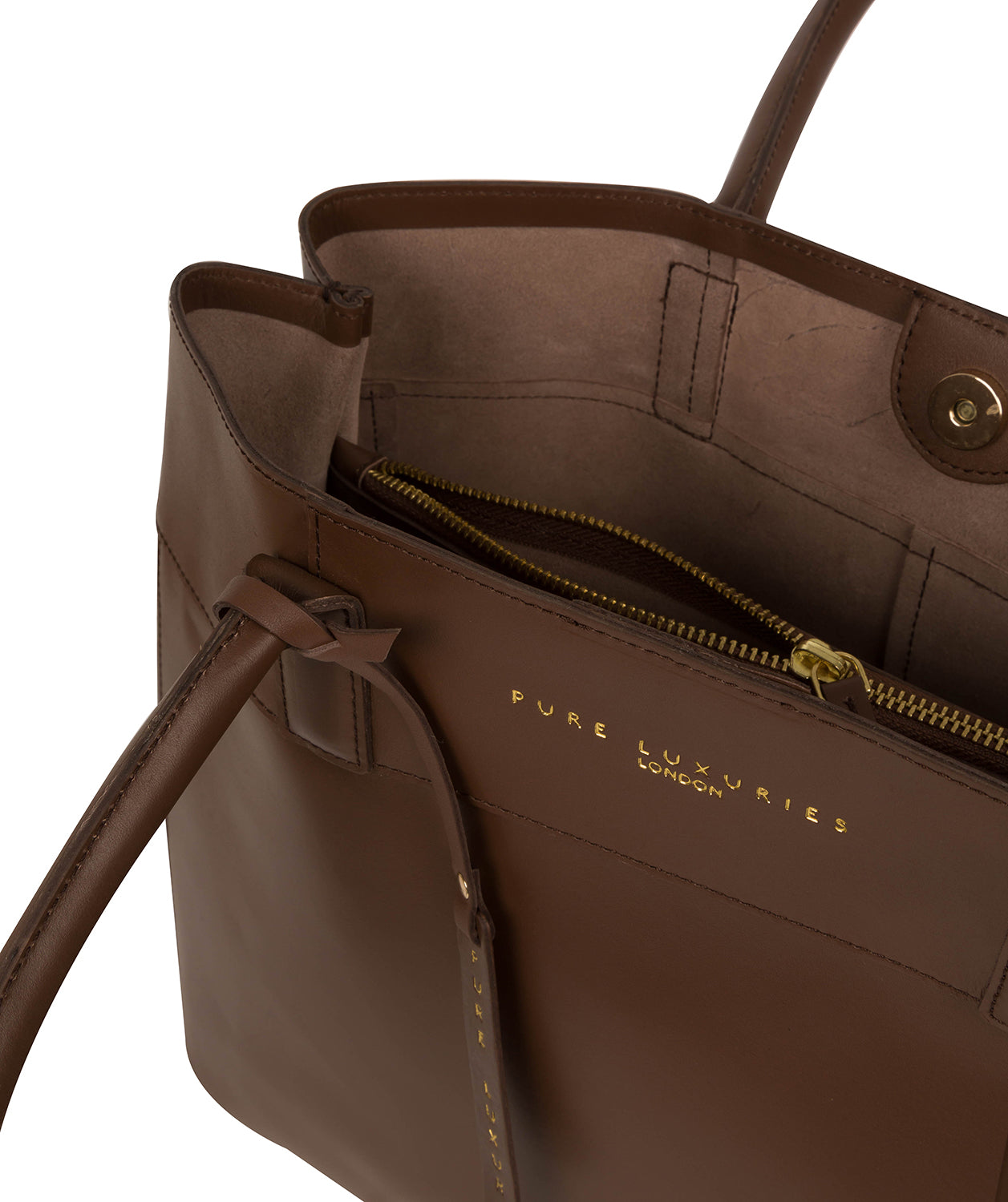 'Amesbury' Ombré Chestnut Vegetable-Tanned Unlined Leather Handbag