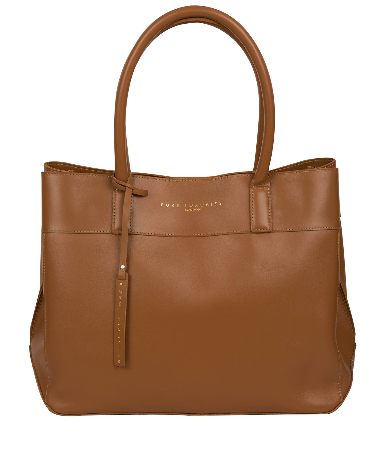 'Amesbury' Saddle Tan Vegetable-Tanned Unlined Leather Handbag