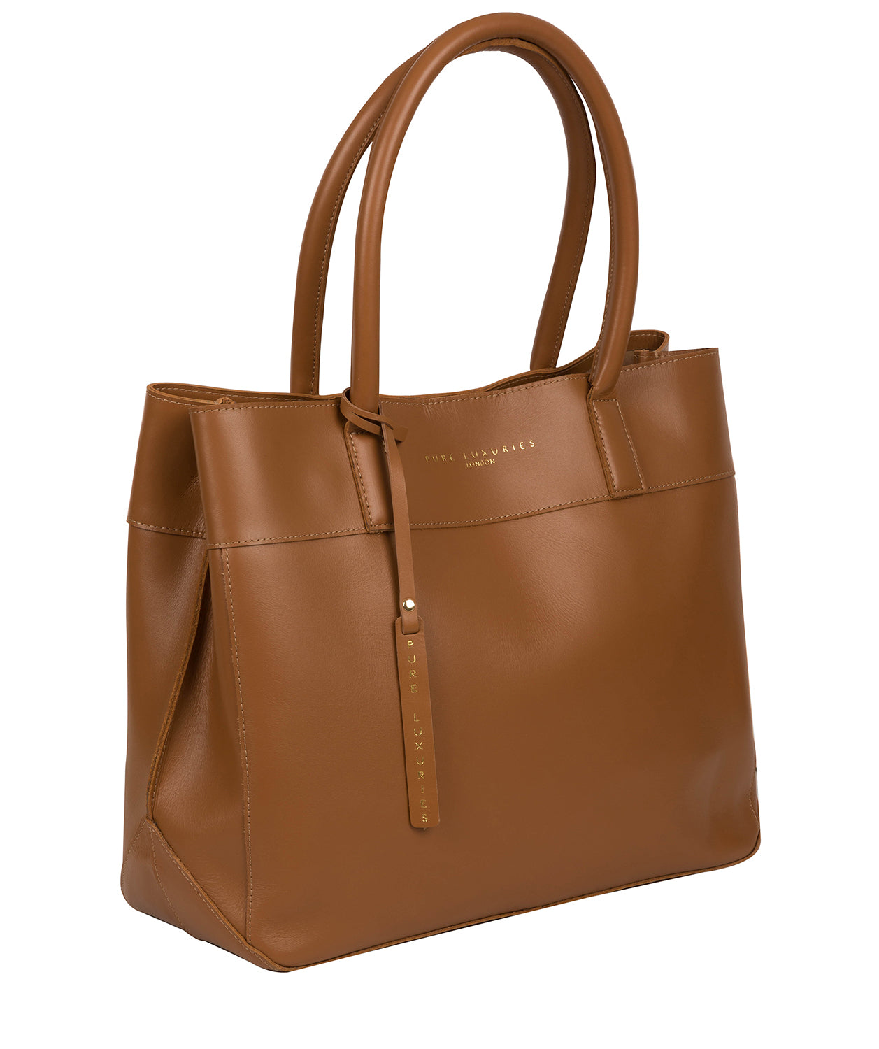 'Amesbury' Saddle Tan Vegetable-Tanned Unlined Leather Handbag