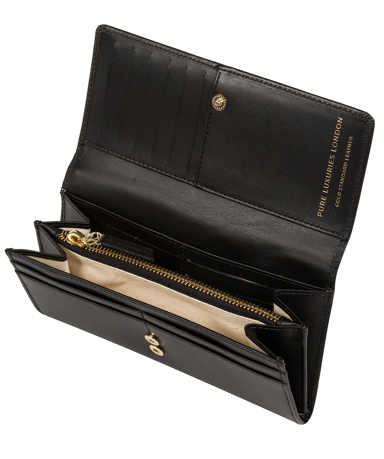 'Paris' Black Leather Purse